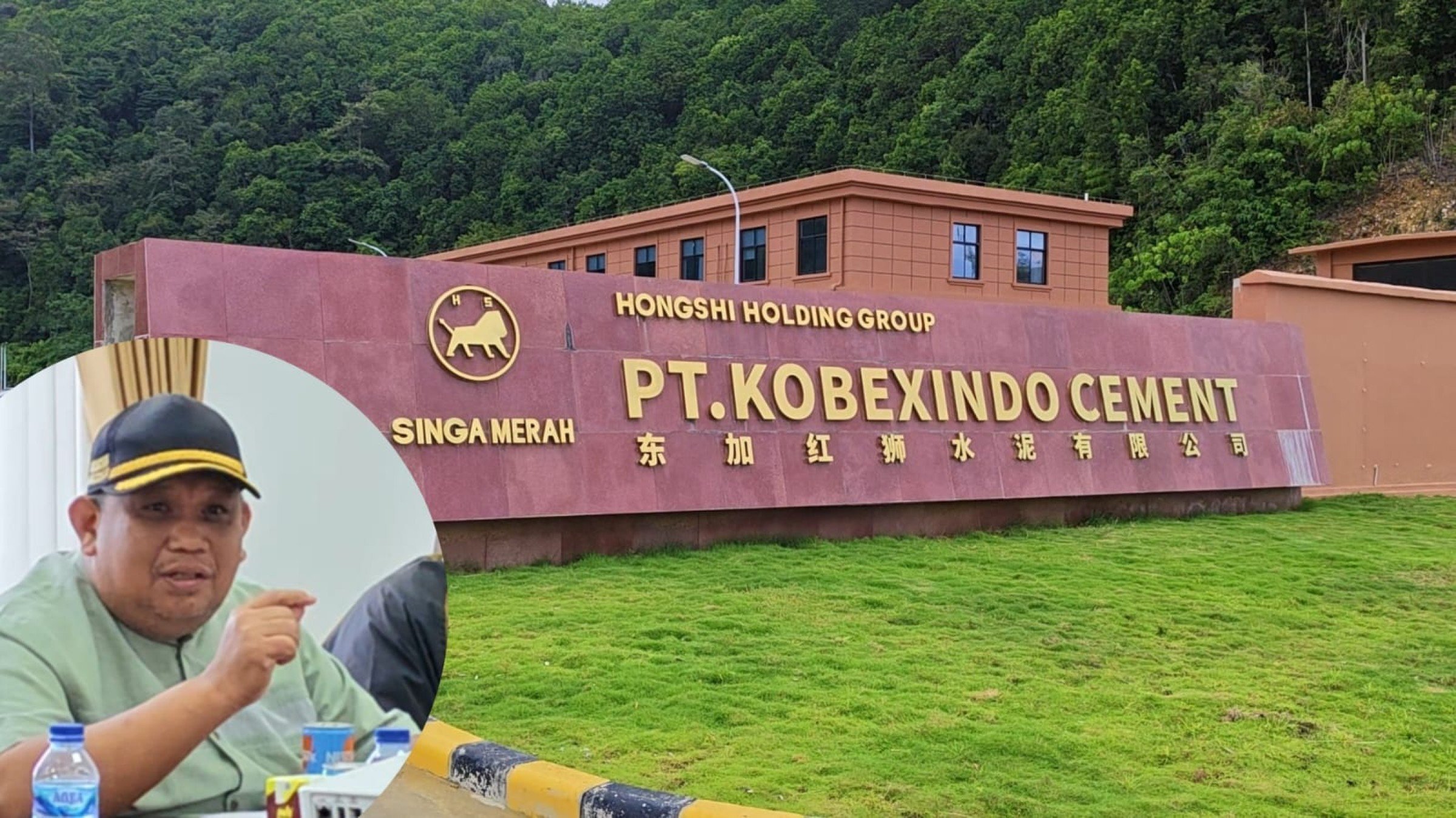 KUNJUNGAN KERJA: Kantor PT Kobexindo Cement di Kutai Timur yang dikunjungi Komisi IV DPRD Kaltim, salah satunya Agus Ridwan. (HUMAS DPRD KALTIM UNTUK BERAU POST)