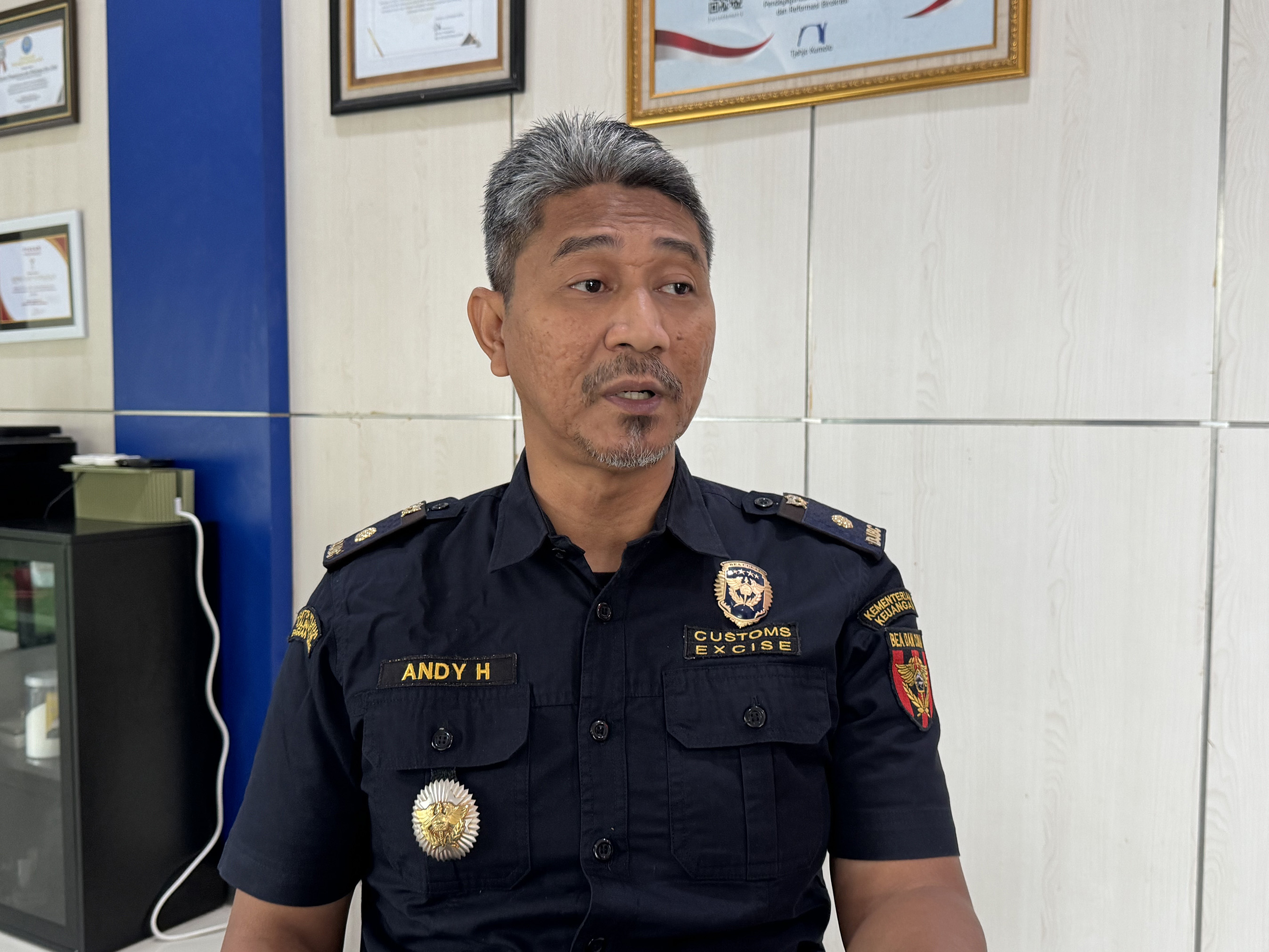 Kepala Seksi Penyuluhan dan Pelayanan Informasi Bea Cukai Tarakan Andi Herwanto. (SEPTIAN ASMADI/HRK)