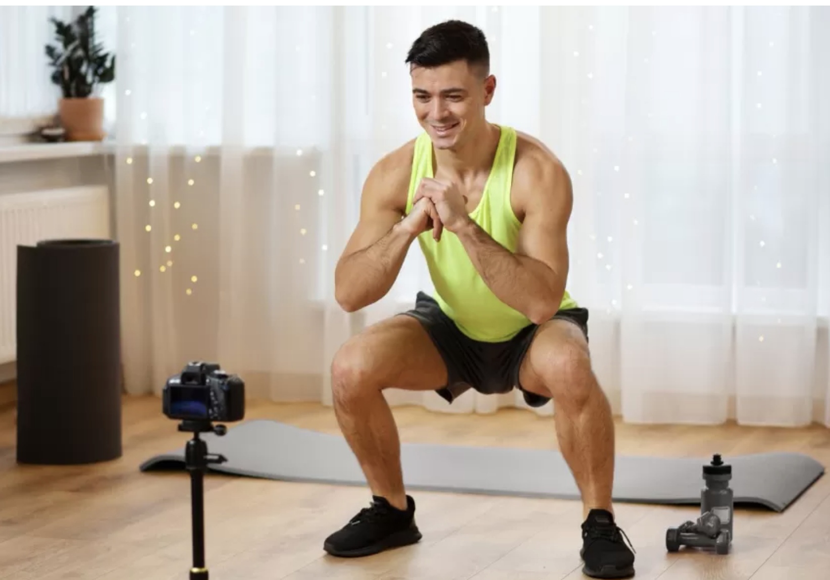 Squat hold bantu bangun kekuatan inti dan stabilitas pada tubuh. (Freepik)