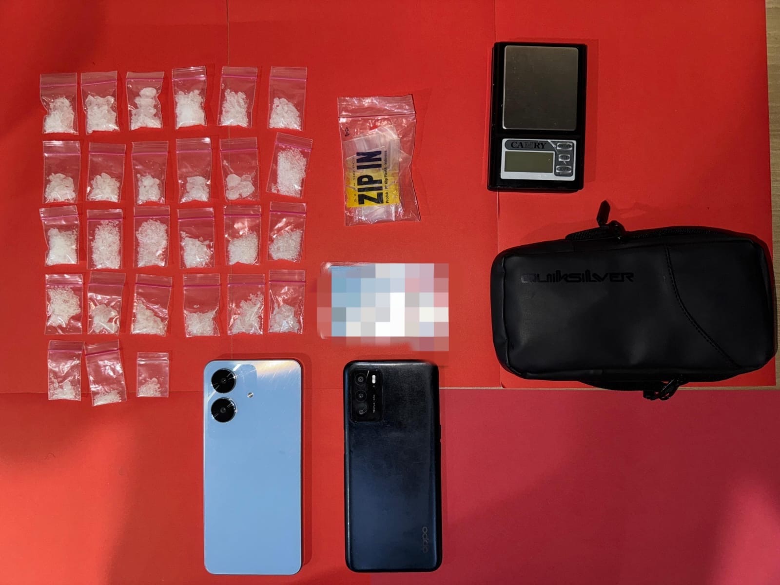 DIAMANKAN: Barang bukti pelaku A yang diamankan Polres Berau kemarin. (HUMAS POLRES BERAU UNTUK BERAU POST)
