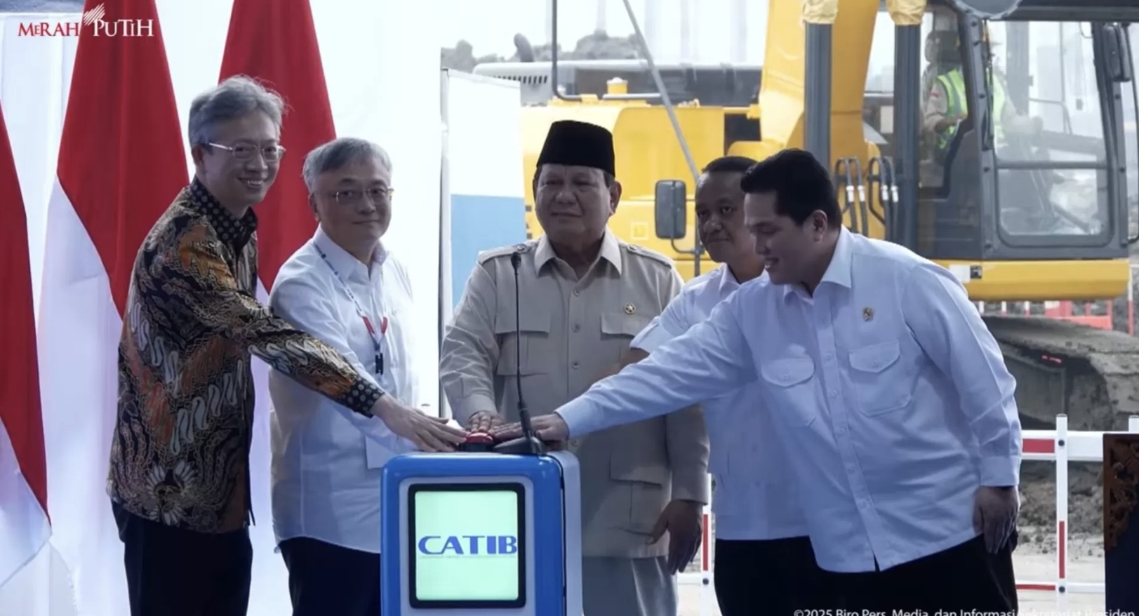 Presiden Prabowo Subianto meresmikan ekosistem industri baterai kendaraan listrik. (Setpres)