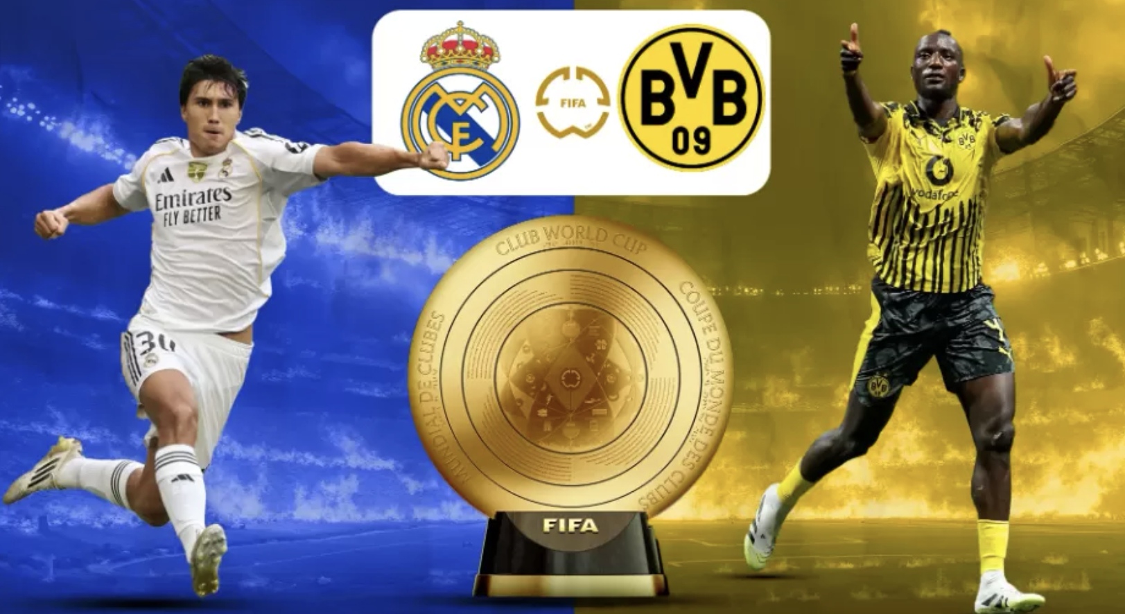 Duel panas Real Madrid vs Borussia akan tersaji di perempat final Piala Dunia Antarklub 2025. (Dok. KHELNOW)