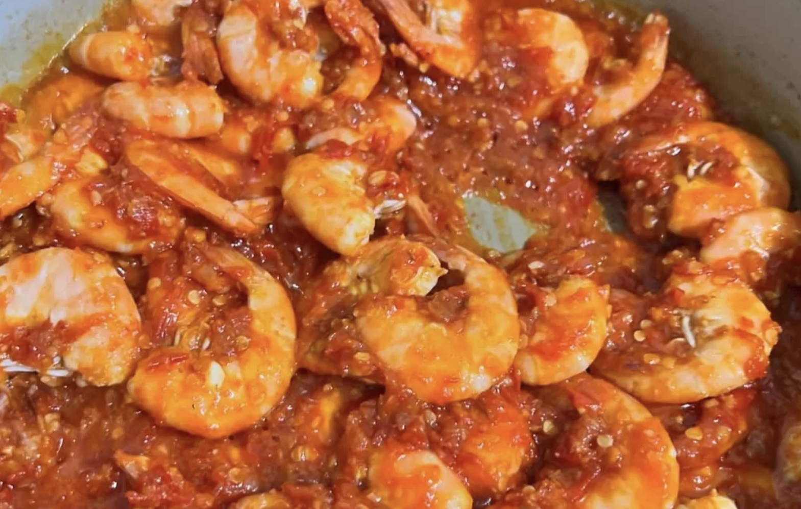 Udang Balado (Instagram @dapoermamayo)