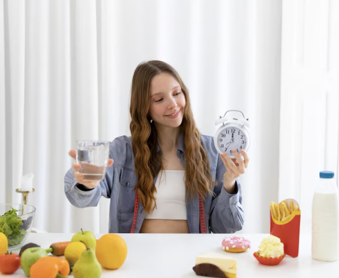 Ilustrasi intermiten fasting. (Freepik)
