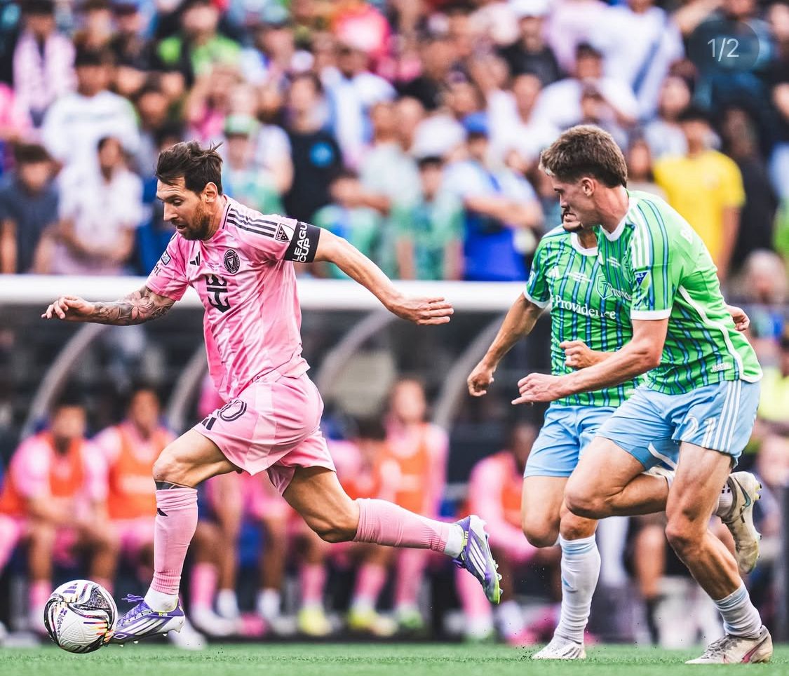 Lionel Messi saat melawan Seattle Sounders. (Instagram @leomessi)