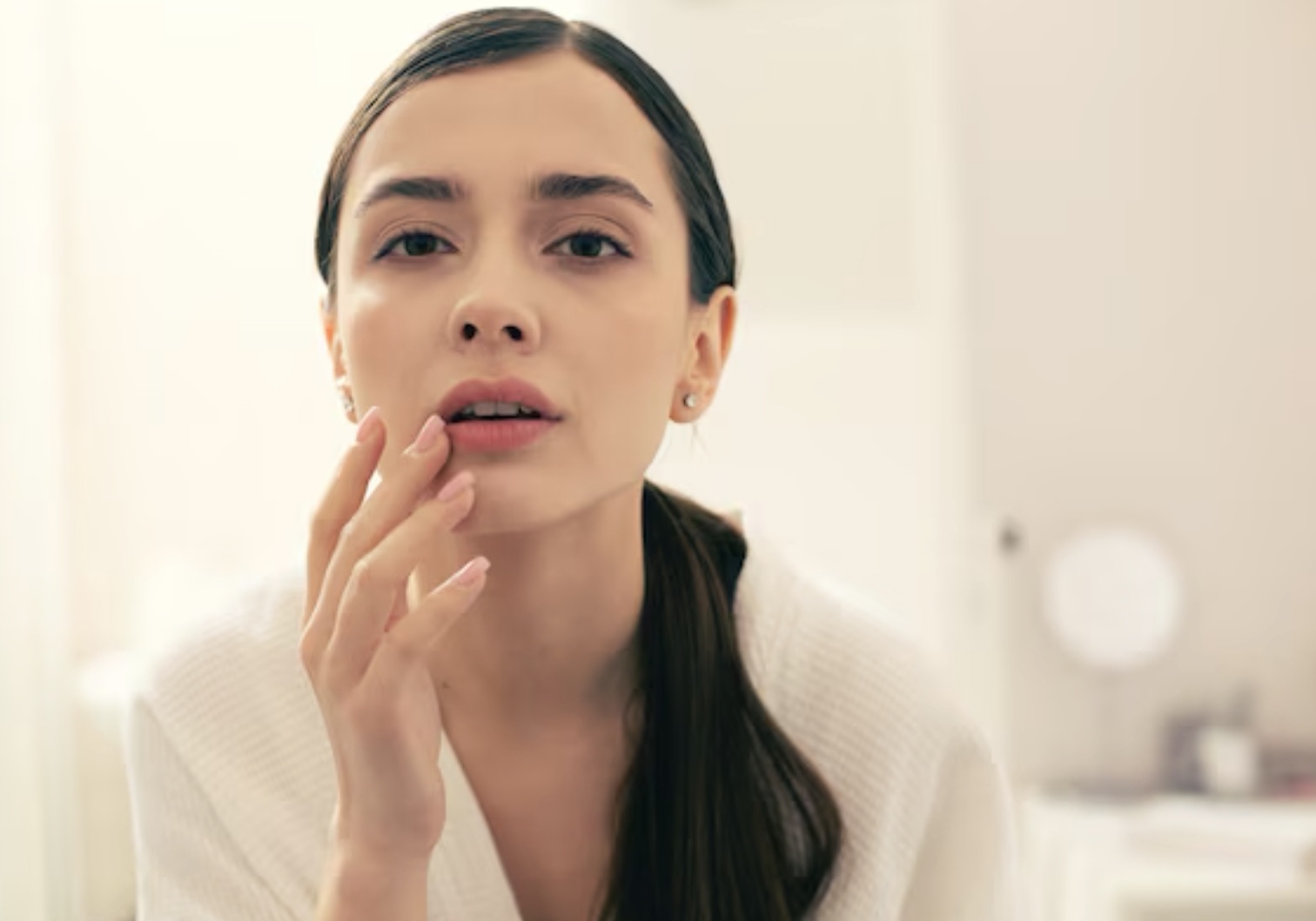 Ilustrasi bibir sehat. (Freepik)