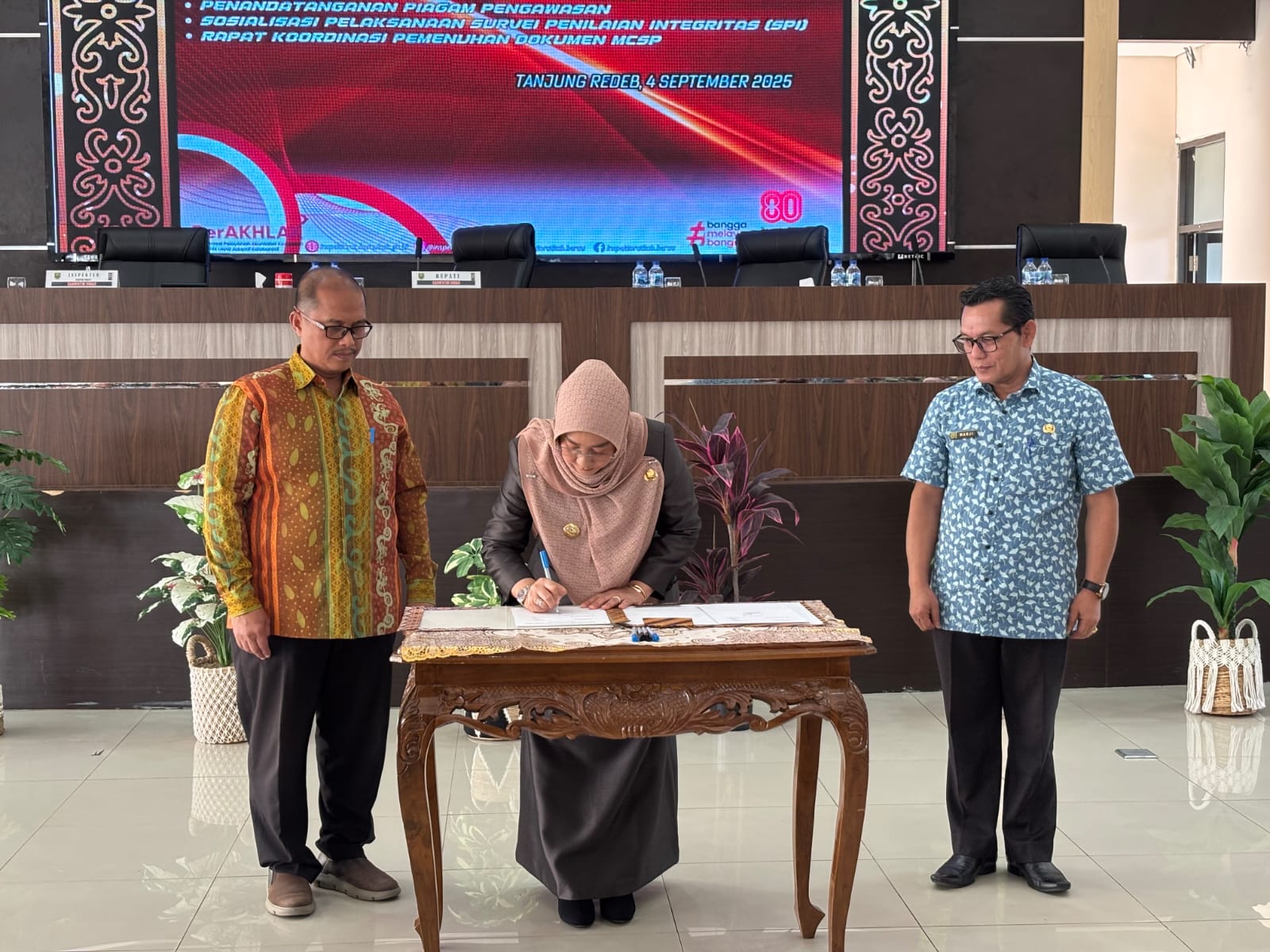 SOSIALISASI: Pemkab Berau terus berkomitmen meningkatkan integritas dan tata kelola pemerintahan yang bersih melalui pelaksanaan SPI KPK. (IZZA/BP)