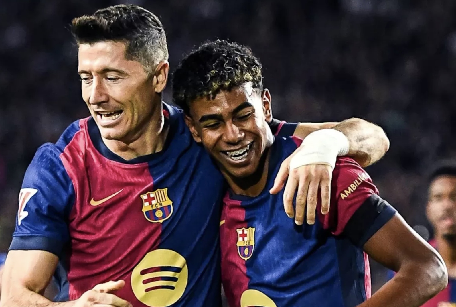 Duo Robert Lewandowski dan Lamine Yamal akan kembali menjadi tumpuan Barcelona di musim 2025/2026. (IMAGO/ZUMA Press Wire)