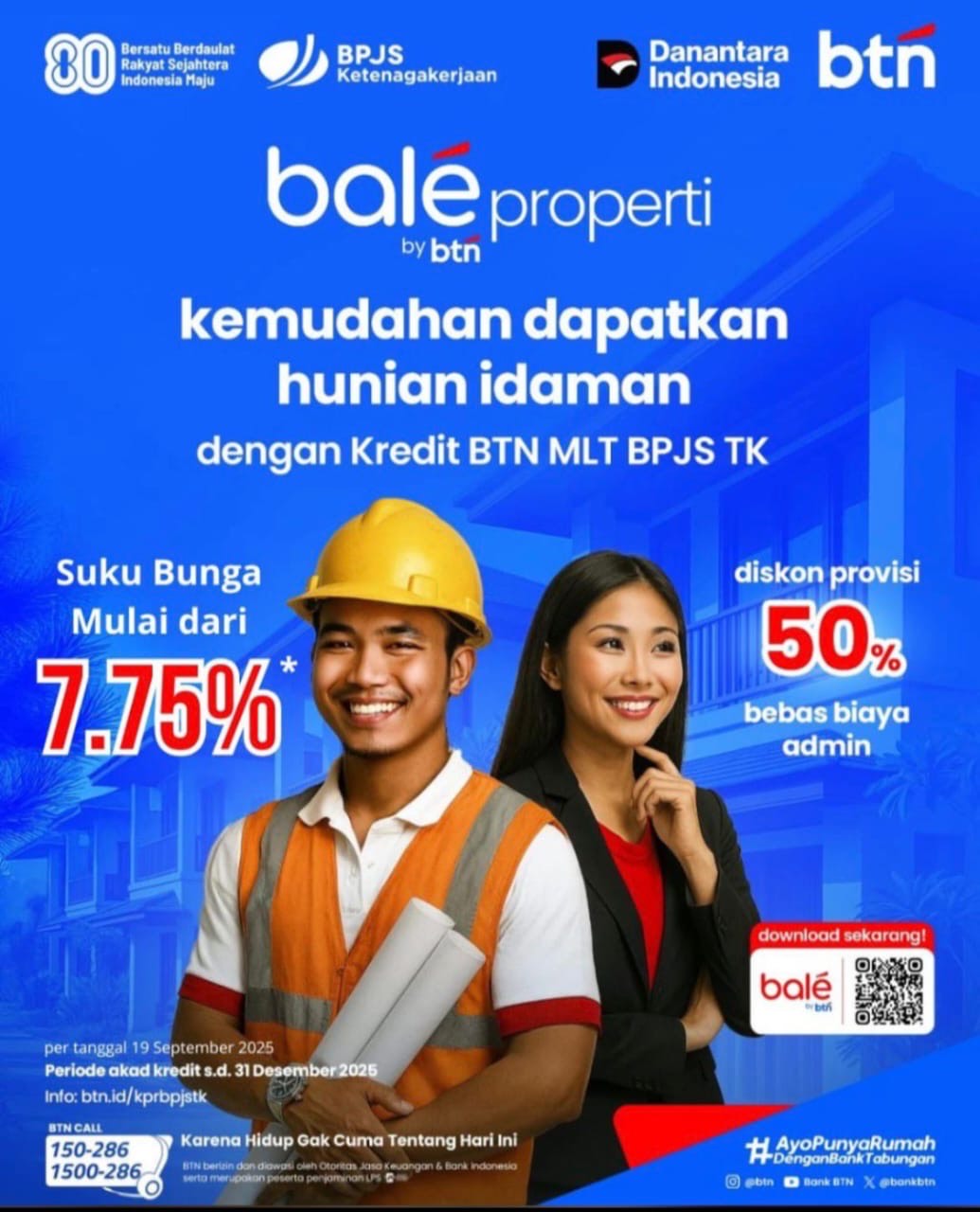 PERMUDAH AKSES: Peserta BPJS Ketenagakerjaan kini dapat mengakses rumah layak dengan bunga rendah melalui program MLT yang bekerja sama dengan BTN. (BPJS KETENAGAKERJAAN UNTUK BERAU POST)