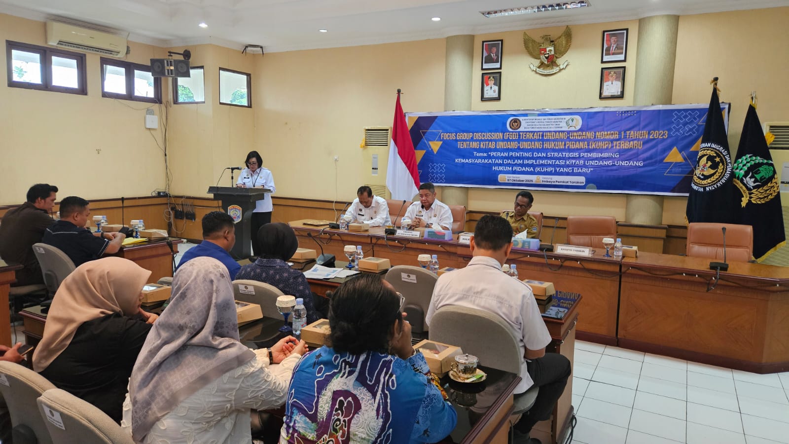 SOSIALISASI: Bapas Kelas II A Tarakan sosialiasi KUHP baru bersama aparat penegak hukum, Selasa (7/10). (SEPTIAN ASMADI/HRK)