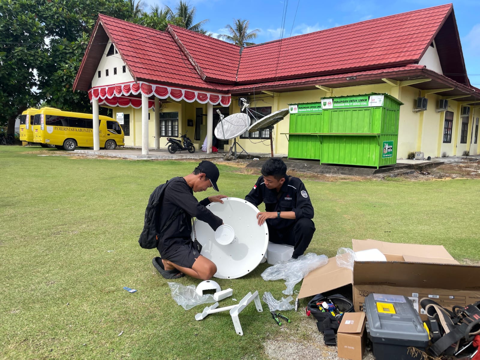 SUDAH MAKSIMAL: Pemasangan WiFi Gratis program Pemkab Berau yang rencananya akan dipasang sebanyak 500 titik tahun ini, hanya terpasang sebanyak 487 titik saja. (SENO/BP)