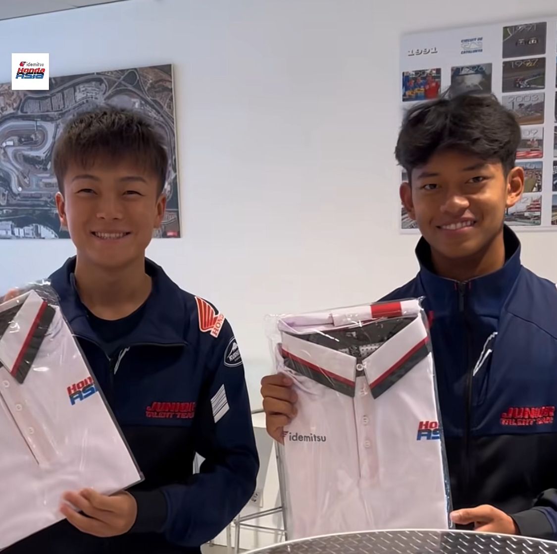 Veda Ega akan setim dengan rivalnya Zen Mitani untuk Moto3 2026 di Honda Team Asia. (Instagram: @Honda_Team_Asia)