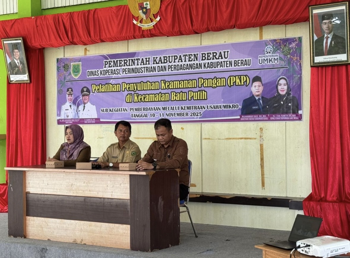 HARUS AMAN: Pelatihan PKP yang dilaksanakan Diskoperindag Berau kepada pelaku usaha di Kecamatan Batu Putih selama dua hari. (DISKOPERINDAG BERAU UNTUK BERAU POST )