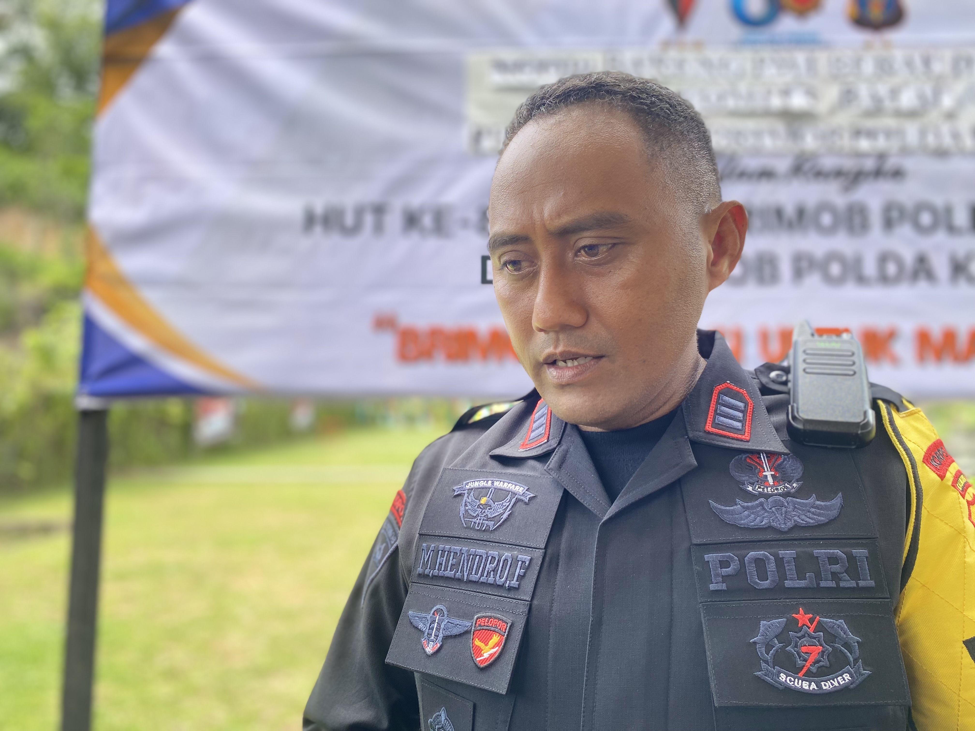 Komandan Kompi (Danki) Brimob Berau, AKP M. Hendro Frihandoko. (SENO/BP)