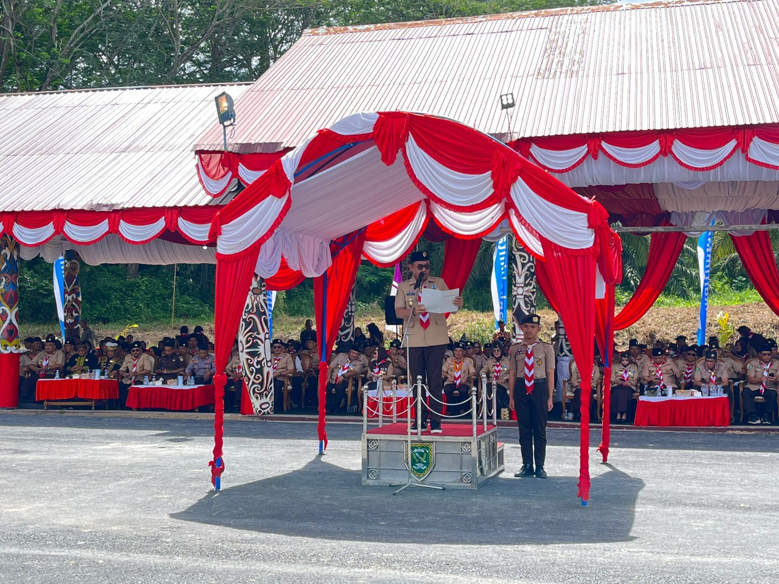 JADI PERCONTOHAN: Pelaksanaan Kemah DKD 2025 se Kaltim di Biper Mayang Mangurai II mendapat apresiasi dari Wakil Gubernur Kaltim Seno Aji, dan diminta menjadi percontohan dengan skema kolaboratif.