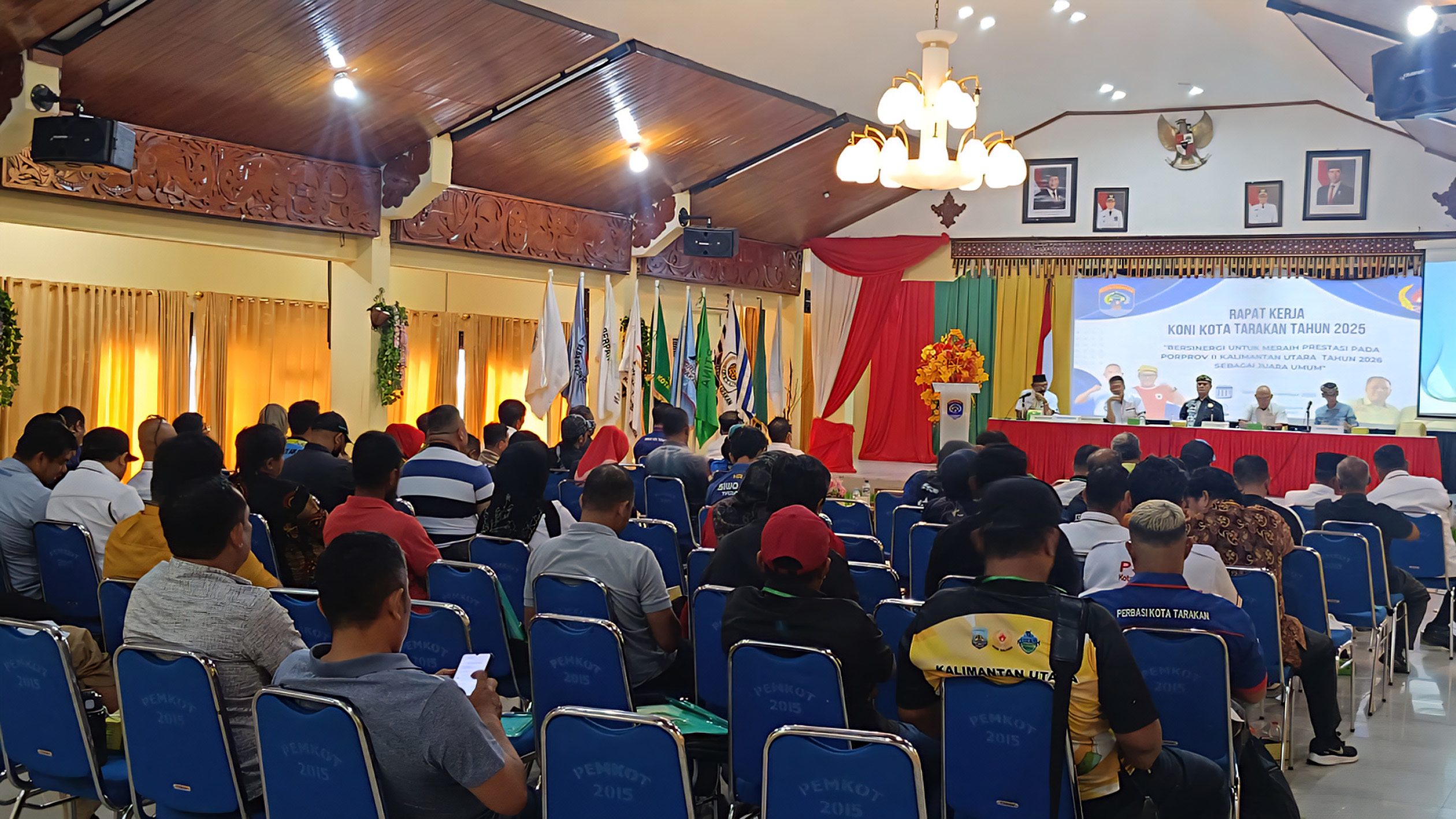 KOORDINASI: Rakerkot KONI Tarakan sekaligus membahas persiapan menjelang Porprov 2026. (SEPTIAN ASMADI/HRK)