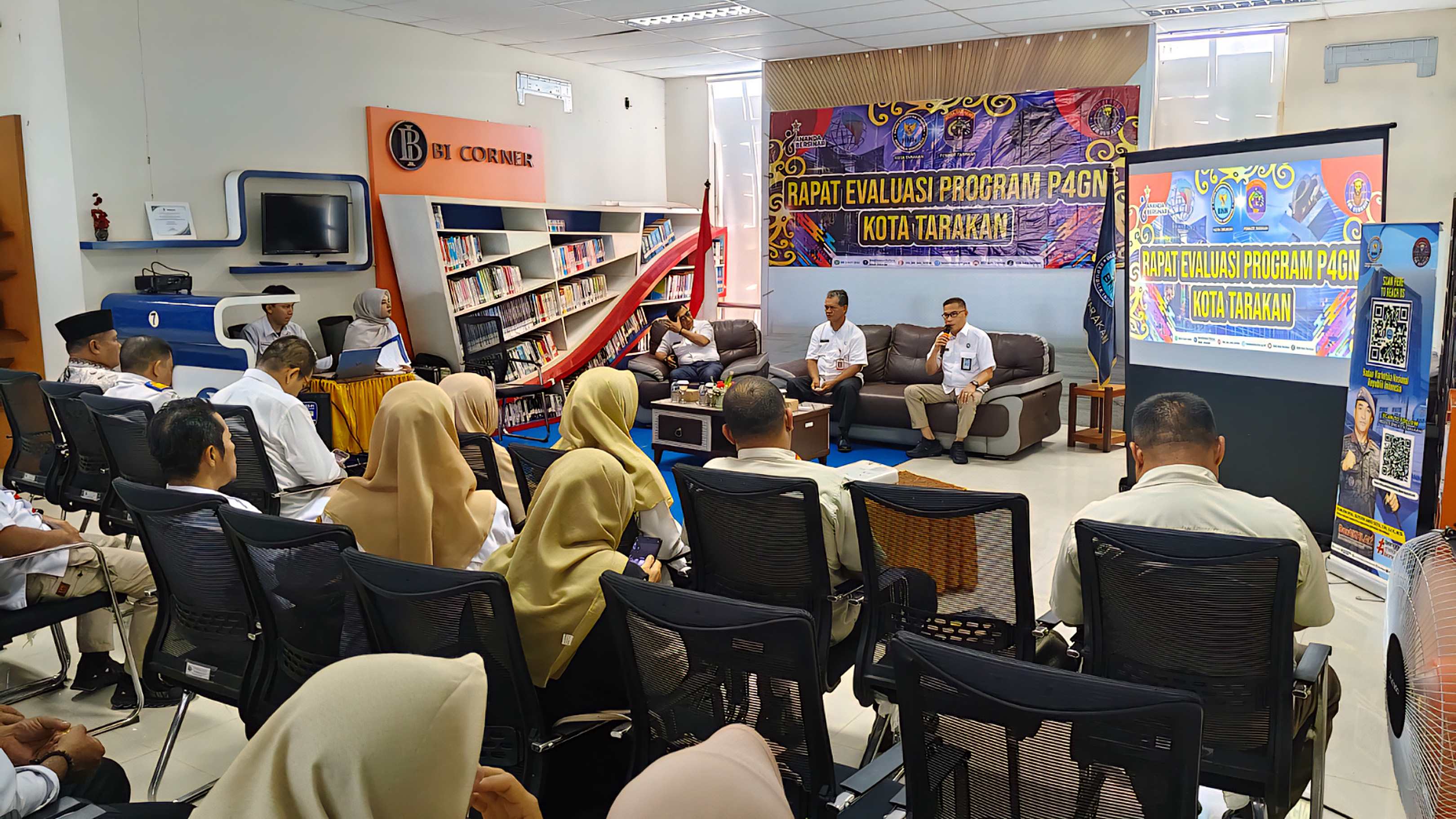 EVALUASI: BNNK Tarakan melakukan rapat evaluasi program P4GN bersama OPD, Rabu (3/12) lalu. (SEPTIAN ASMADI/HRK)