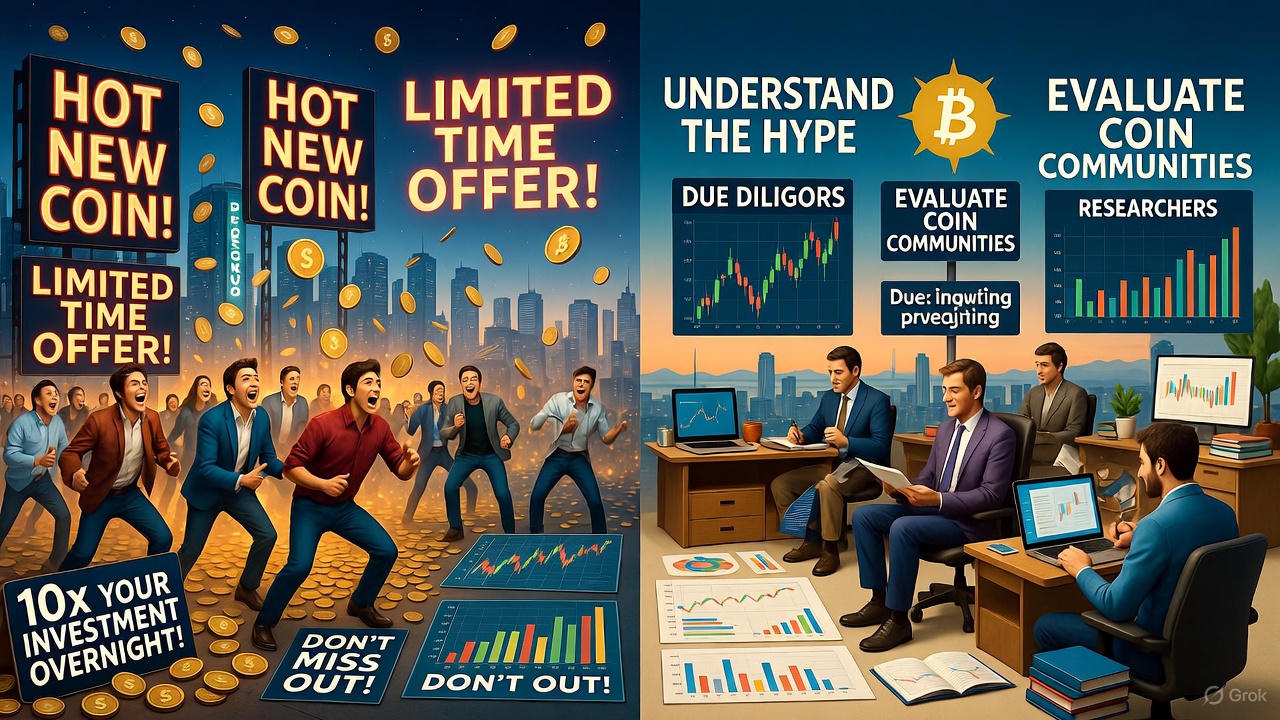 Investasi kripto terbaik lahir dari riset, bukan dari desakan euforia. Kenali proyek dan komunitasnya terlebih dahulu. (Ilustrasi AI)