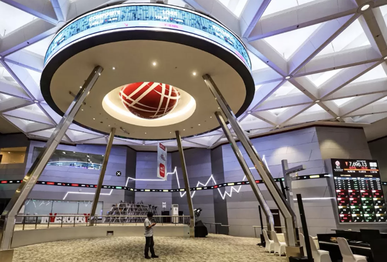 Lantai Bursa Efek Indonesia (BEI) Jakarta. (Dok.JawaPos.com)