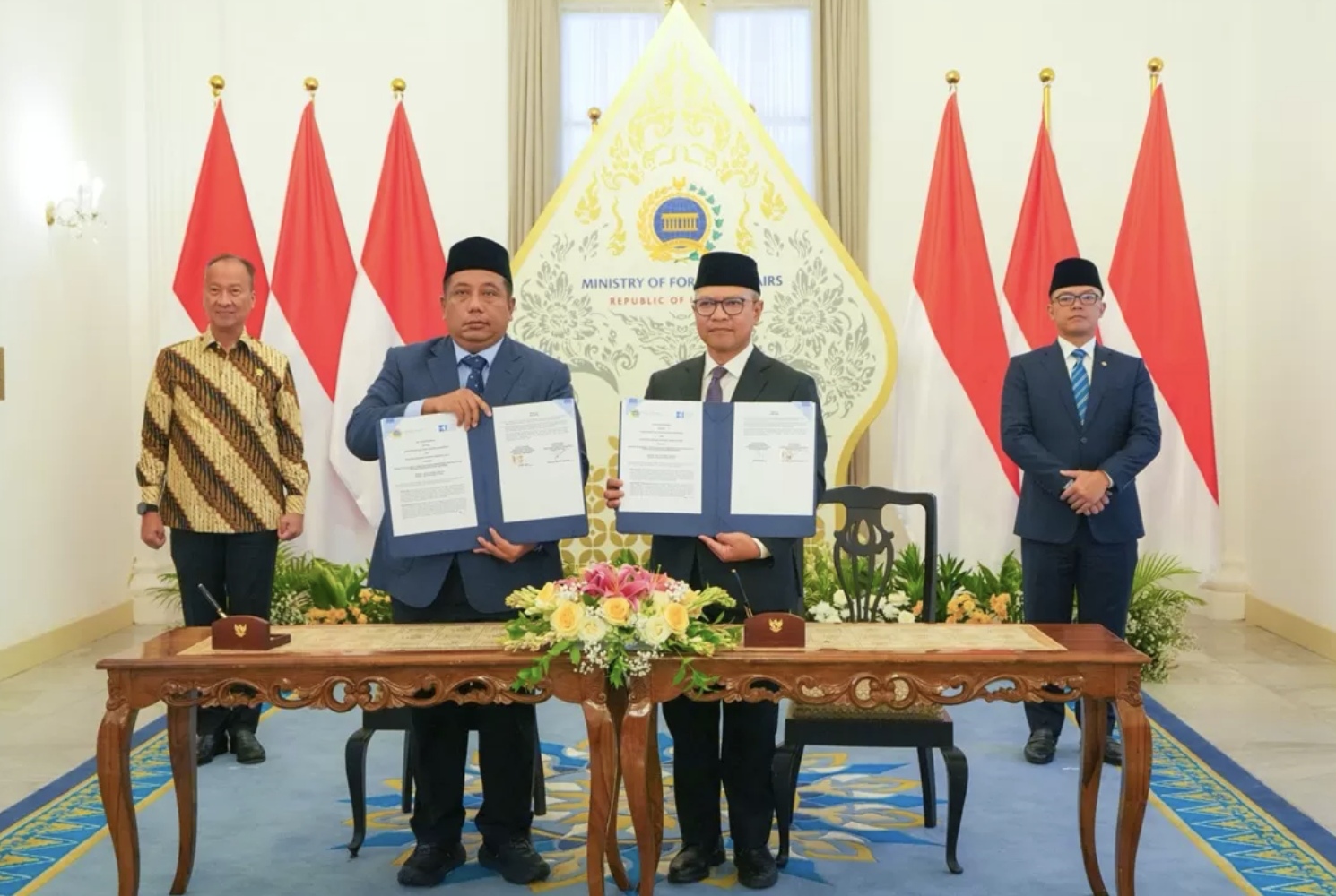 Penandatanganan Nota Kesepahaman antara Kementerian Luar Negeri RI dan Himpunan Kawasan Industri Indonesia (HKI). (istimewa)