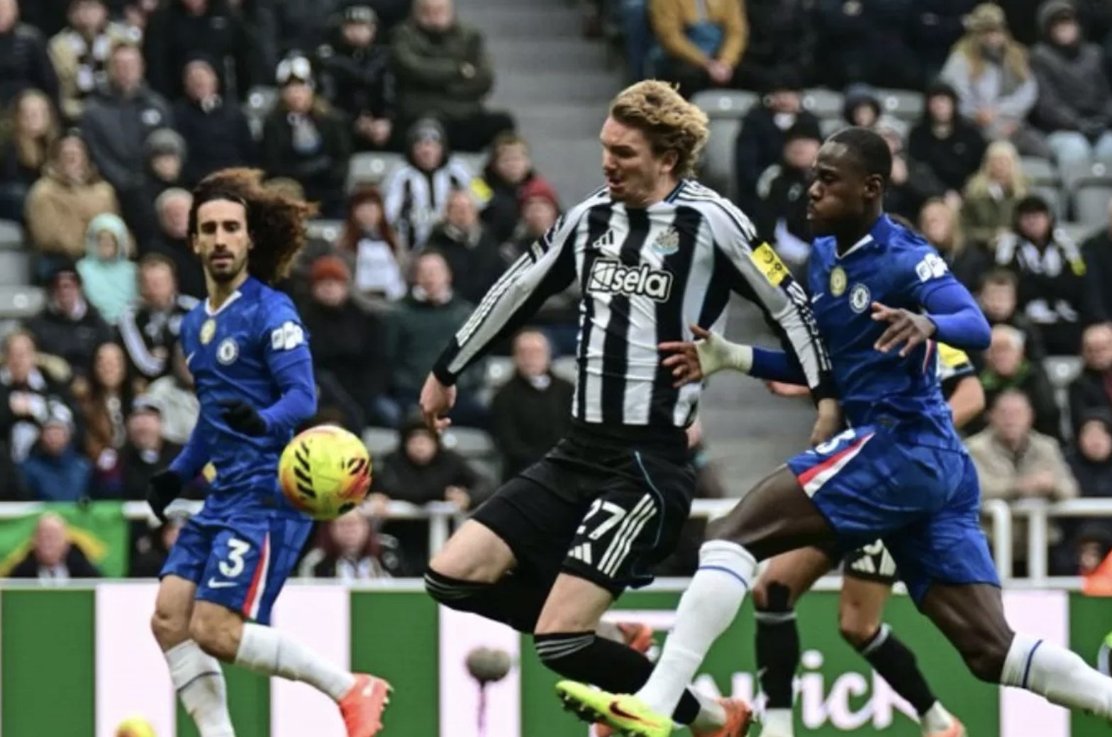 Newcastle United ditahan imbang Chelsea dengan skor 2-2. (X/@NUFC)