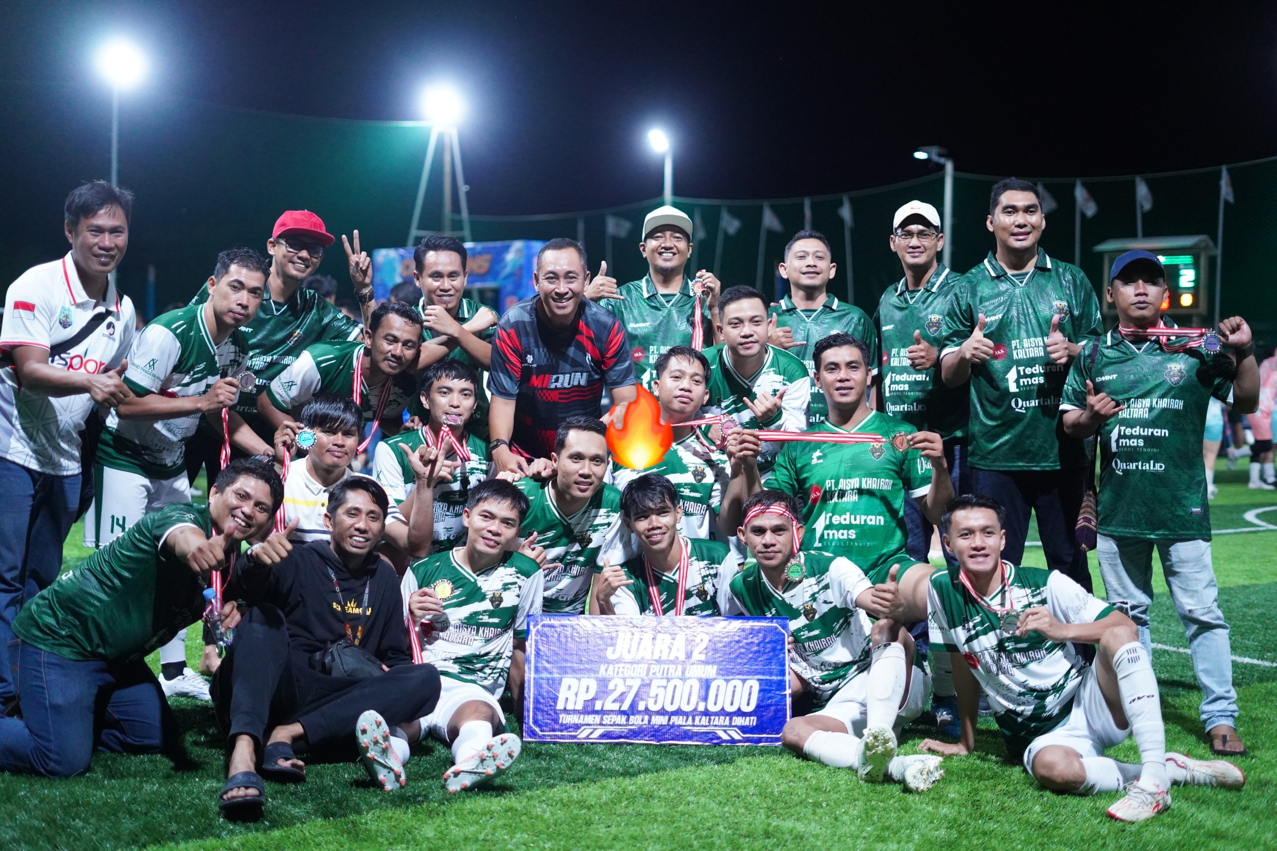 BERAKHIR: Turnamen Sepak Bola Mini Piala Kaltara di Hati 2025 resmi berakhir dengan juara I diraih KSMI Kaltara dan Kawalan Ewako harus puas menjadi runner up. (DKISP KALTARA)