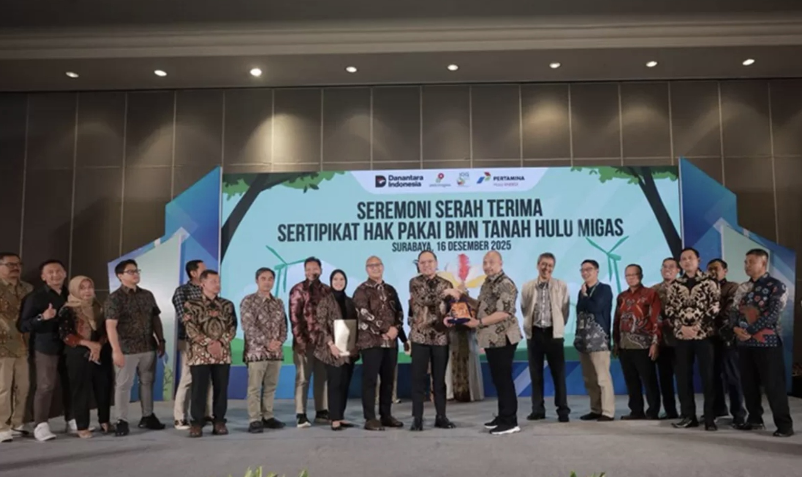 Pertamina EP menuntaskan proses sertipikasi Barang Milik Negara Hulu Migas berupa tanah di sejumlah wilayah kerja Jawa. (PEP)