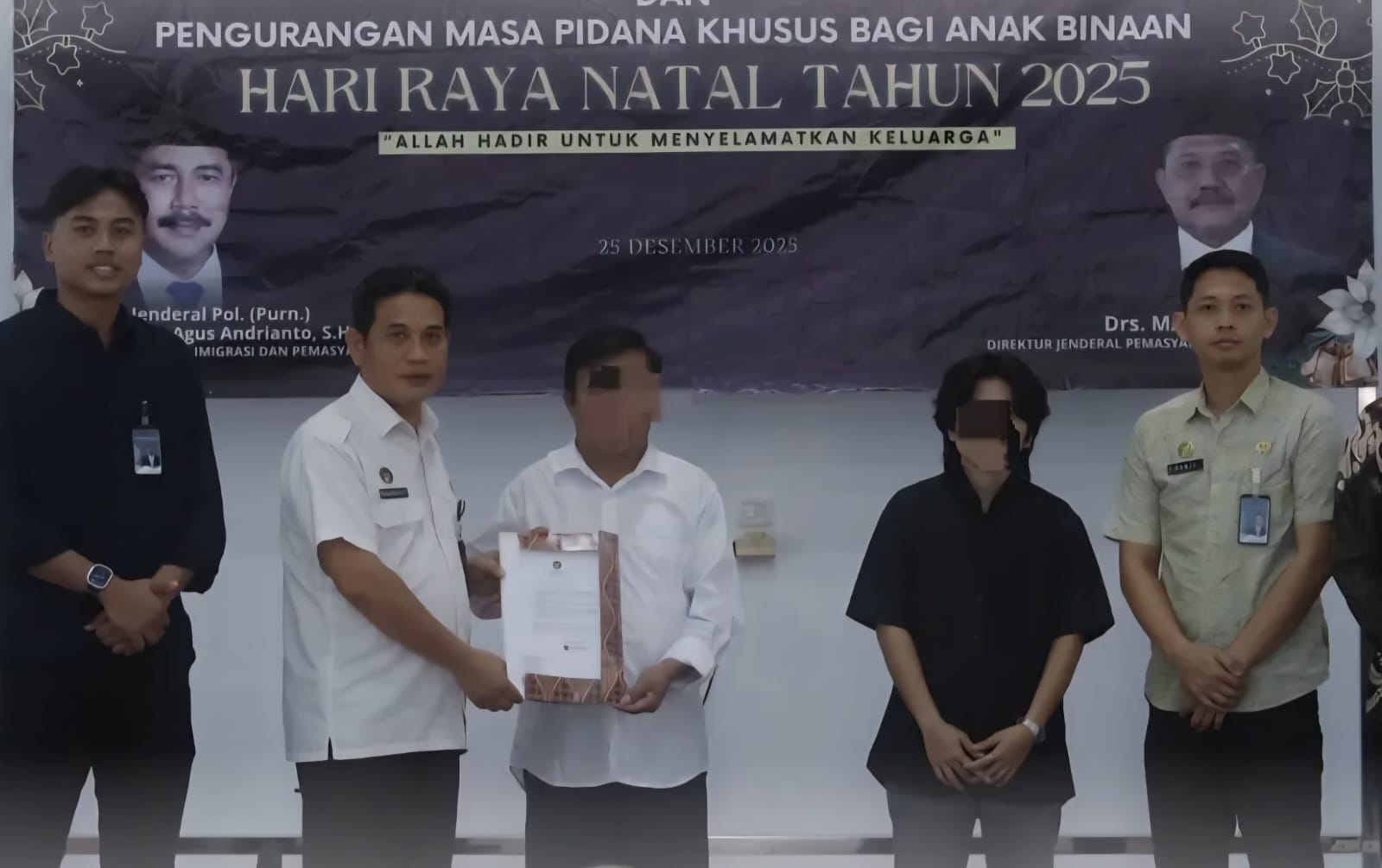 REMISI NATAL: Lapas Kelas II A Tarakan berikan remisi Natal kepada warga binaan, Kamis (25/12). (LAPAS KELAS II A TARAKAN UNTUK HRK)