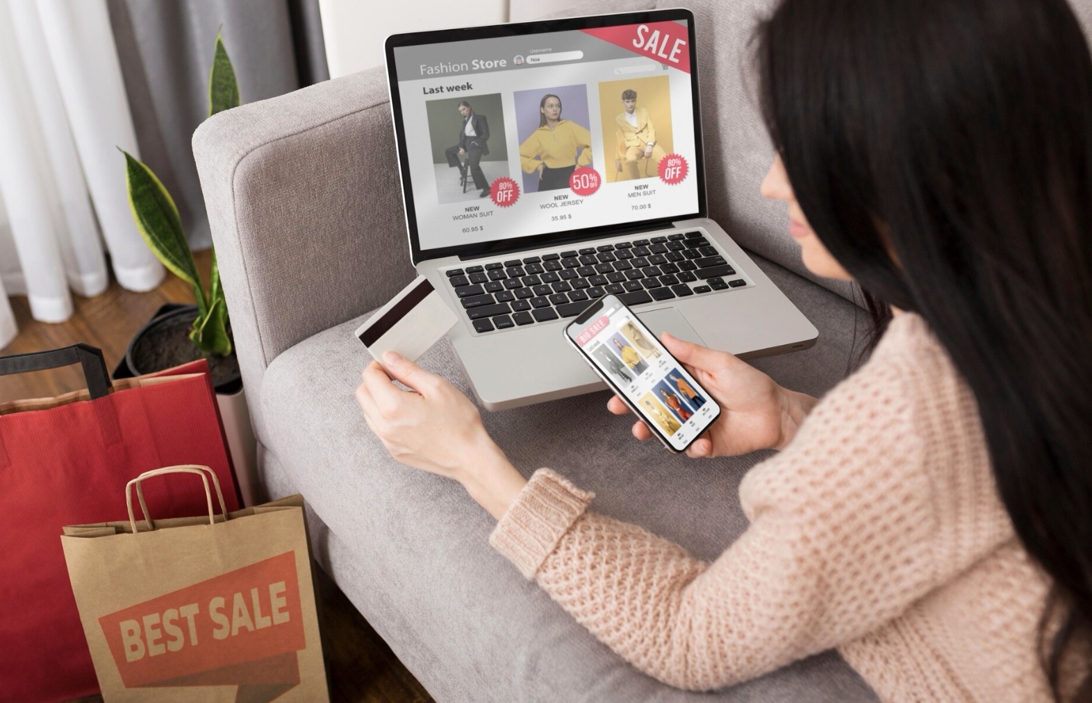 Ilustrasi belanja online. (Freepik)