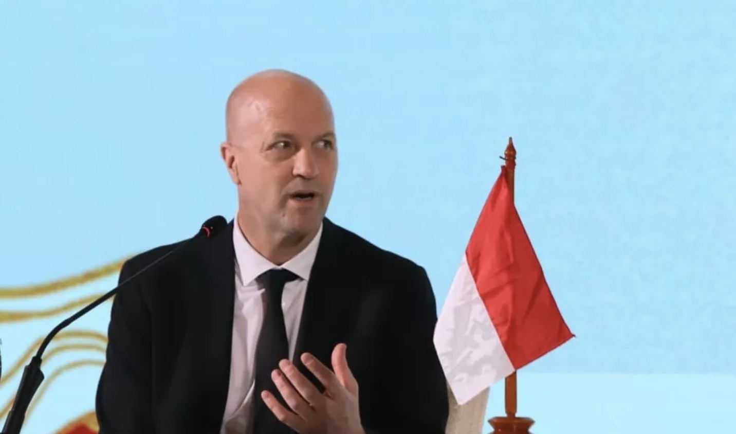 Jordi Cruyff saat diperkenalkan sebagai Penasihat Teknis Timnas Indonesia. (Dery Ridwansah/JawaPos.com)