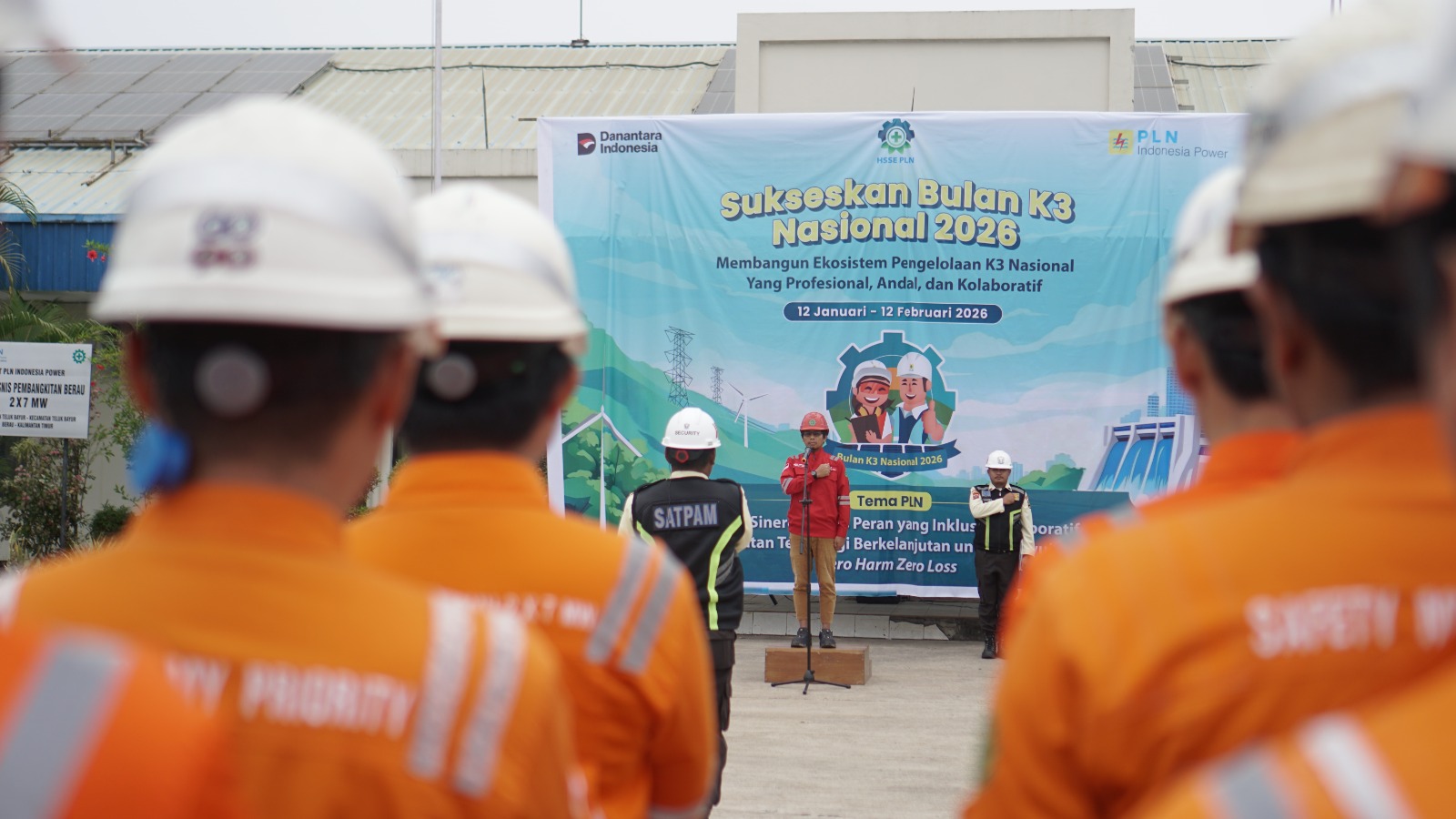 APEL: PLN Indonesia Power UBP Berau gelar Apel Bulan Keselamatan dan Kesehatan Kerja (K3) Nasional 2026. (PLN IP UBP BERAU)