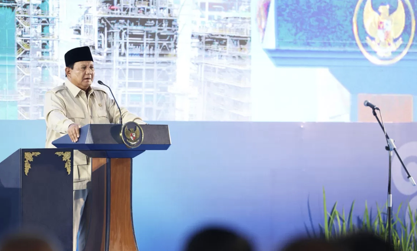 Presiden Prabowo Subianto meresmikan infrastruktur energi terintegrasi Pertamina RDMP Balikpapan. (Istimewa).