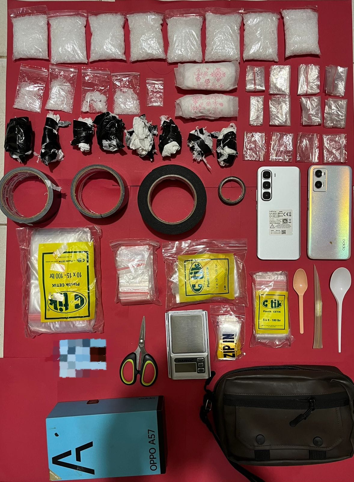 DISITA: Barang bukti sabu-sabu yang berhasil diamankan oleh pihak kepolisian. (HUMAS POLRES BERAU UNTUK BERAU POST)