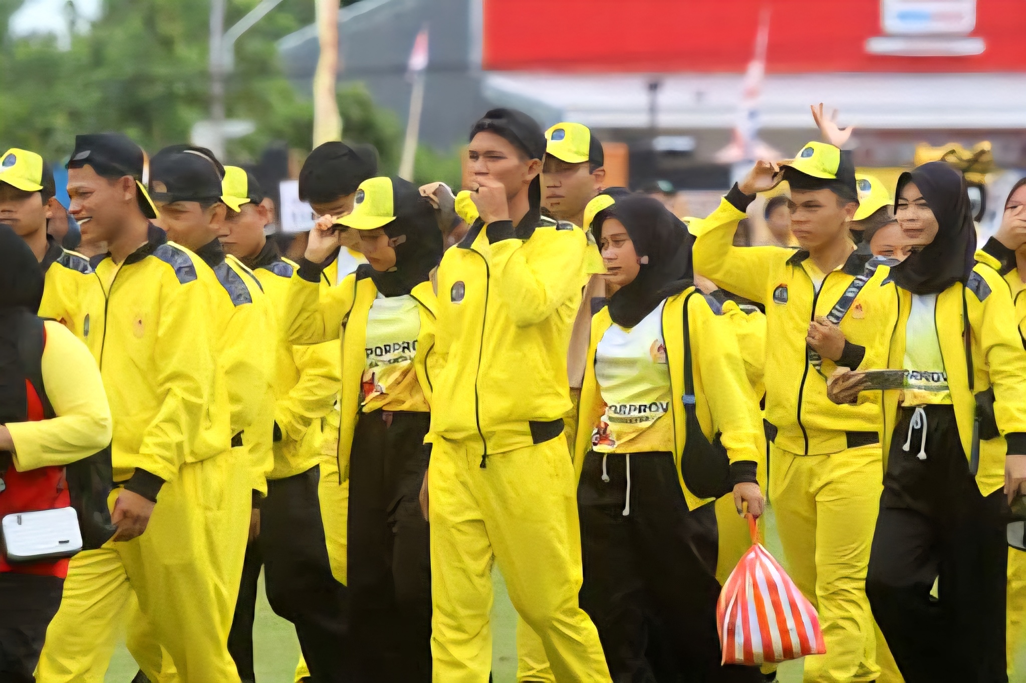 PERSIAPAN PORPROV: Kontingen Tarakan sebelum jalani laga di ajang Porprov I Kaltara tahun 2022 lalu. (HRK)