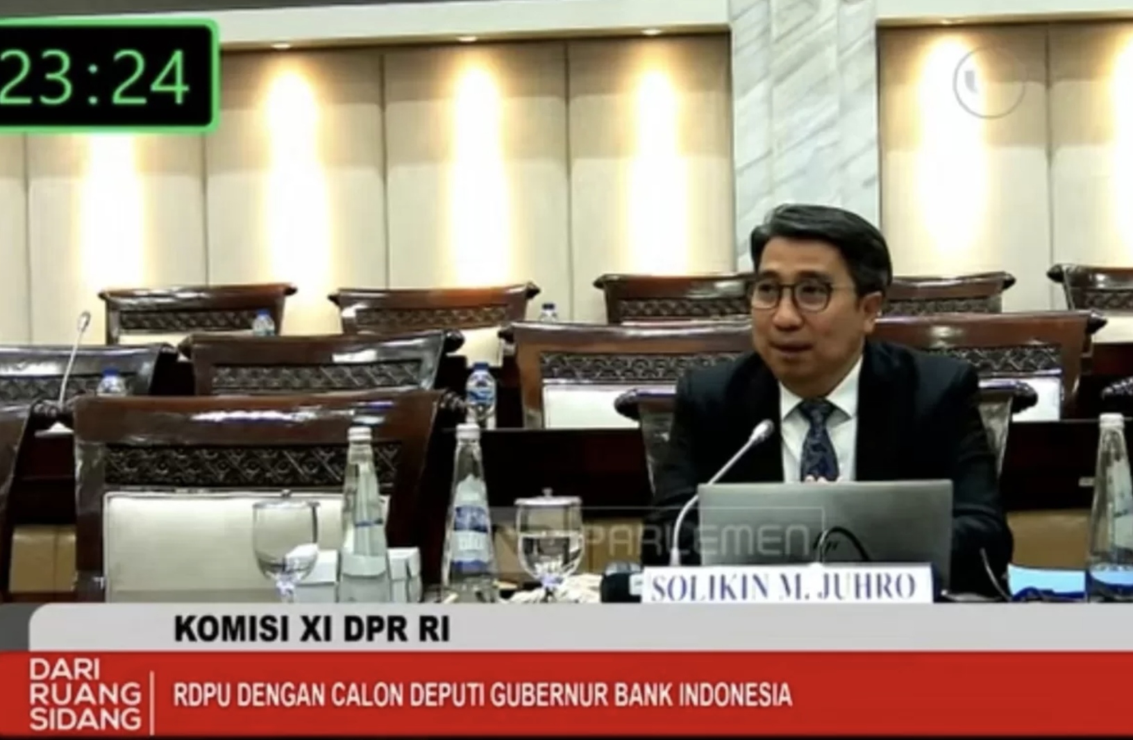 Komisi XI DPR RI resmi memulai rangkaian uji kelayakan dan kepatutan (fit and proper test) terhadap para calon anggota Deputi Gubernur BI. (YouTube)