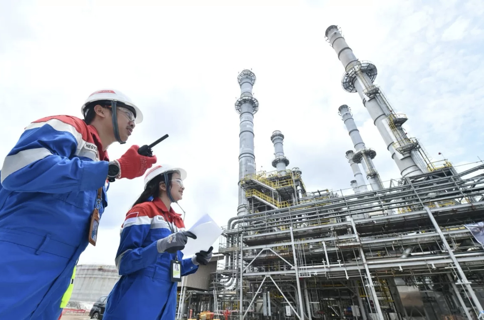 Proyek RDMP Balikpapan. PT Semen Indonesia Persero Tbk (SIG) memasok 115.609 ton semen untuk pembangunan Refinery Development Master Plan (RDMP) Balikpapan. (dok. Pertamina)