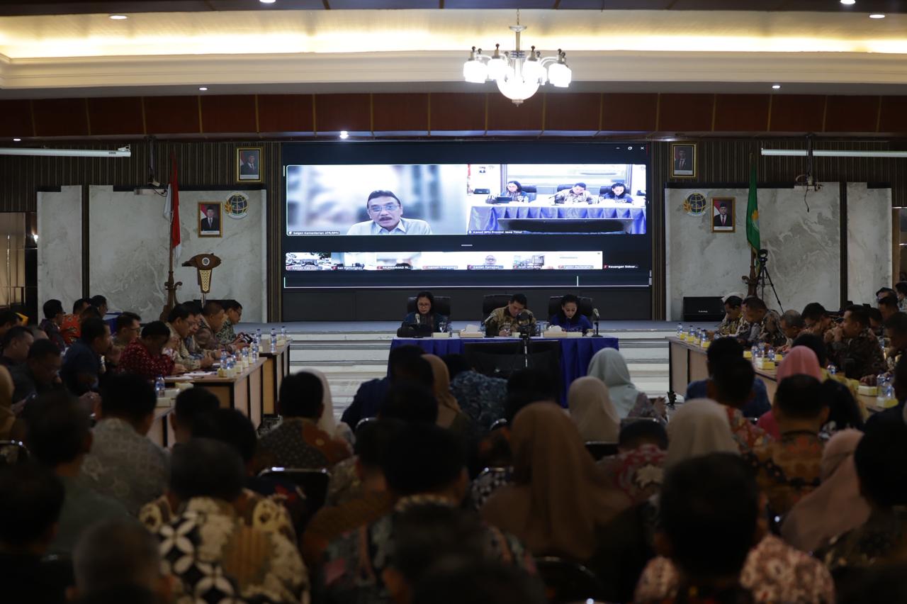 RAKERDA: Sekjen ATR/BPN Dalu Agung Darmawan menekankan pentingnya disiplin dalam perencanaan anggaran serta kesiapan pelaksanaan program sejak awal tahun anggaran. (ATR/BPN)