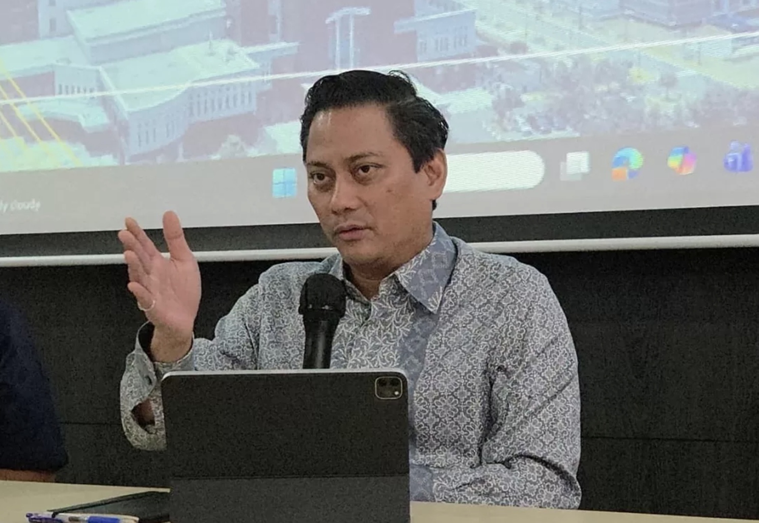 Thomas Djiwandono akhirnya buka suara soal proses penunjukannya sebagai Deputi Gubernur Bank Indonesia (BI). (Nurul Fitriana/JawaPos.com)