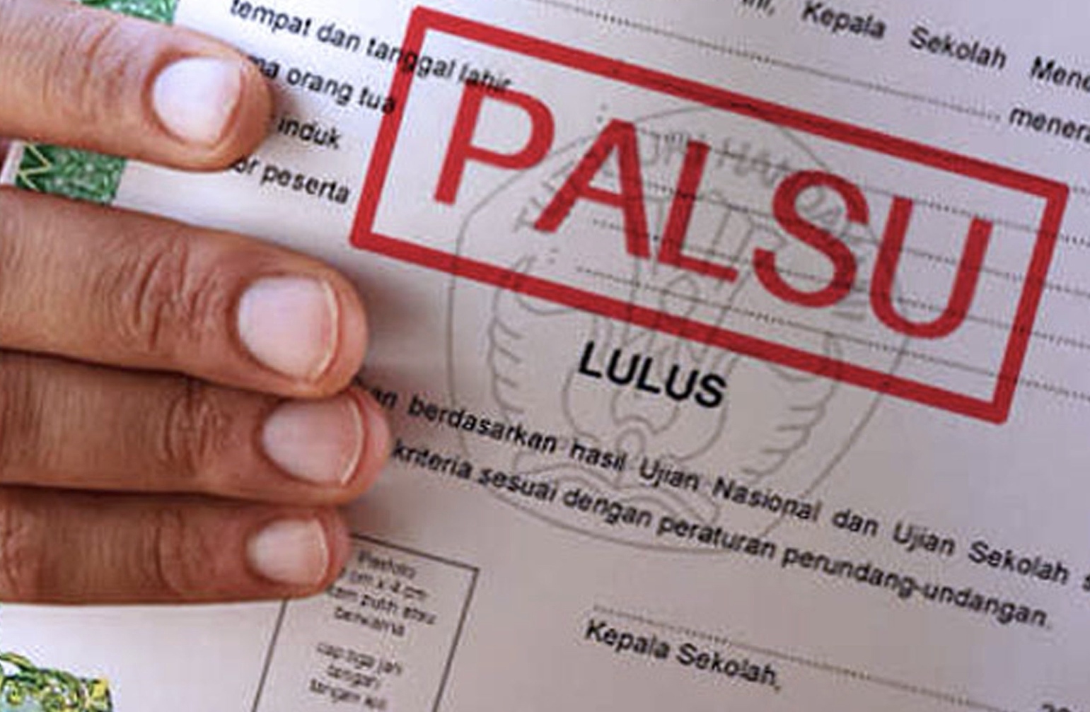 Ilustrasi ijazah palsu. (IST)