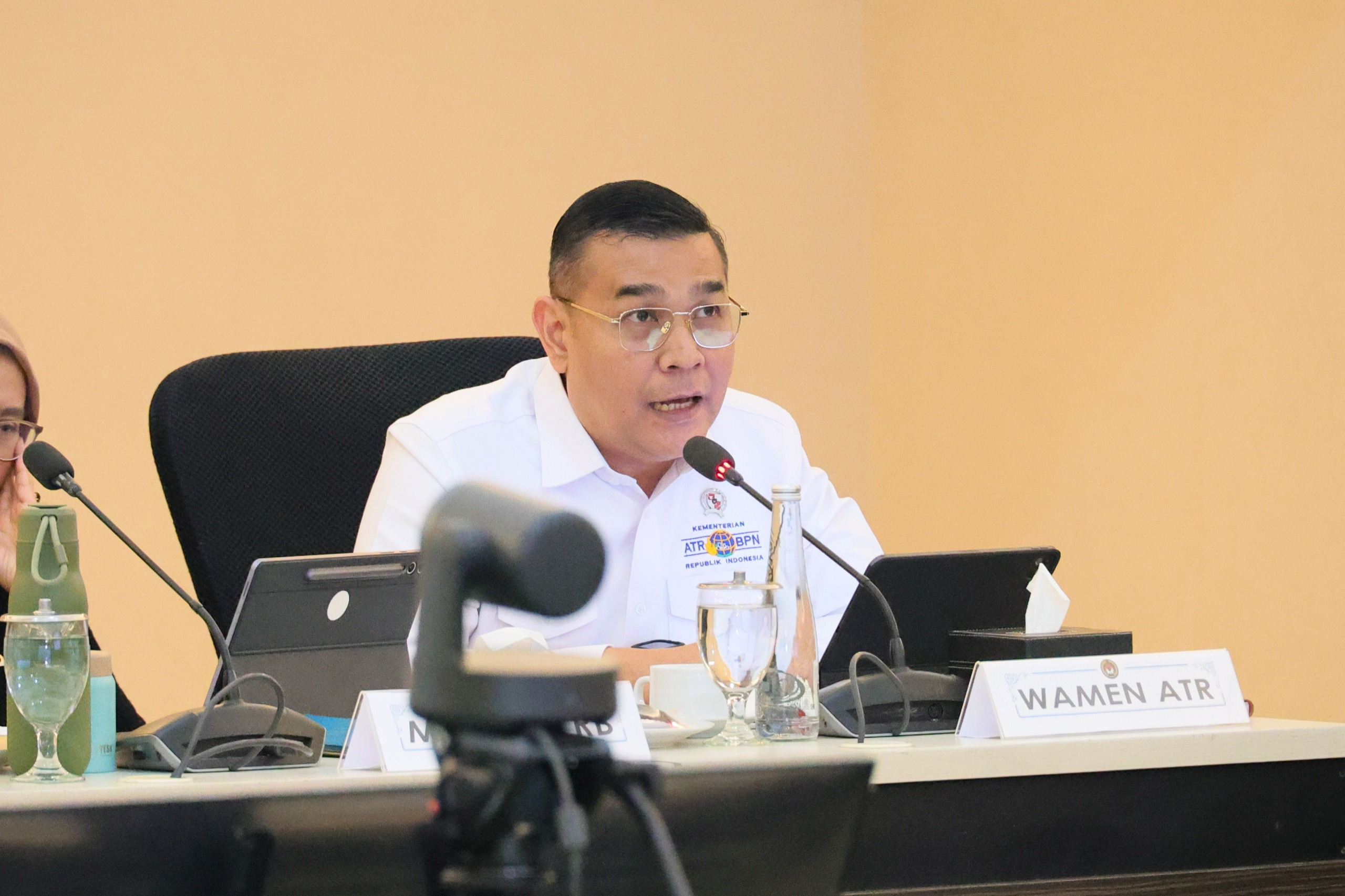 KOMITMEN: Wakil Menteri ATR/BPN Ossy Dermawan menegaskan komitmen Kementerian ATR/BPN dalam menudukung rencana pembangunan sekolah terintegrasi. (ATR/BPN)