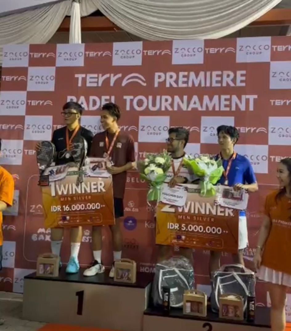 BERPRESTASI: Atlet Kaltara Dyvac Akbar Fiqrillah rebut juara I Tournament Terra Premier Open Nasional Padel. (ISTIMEWA)