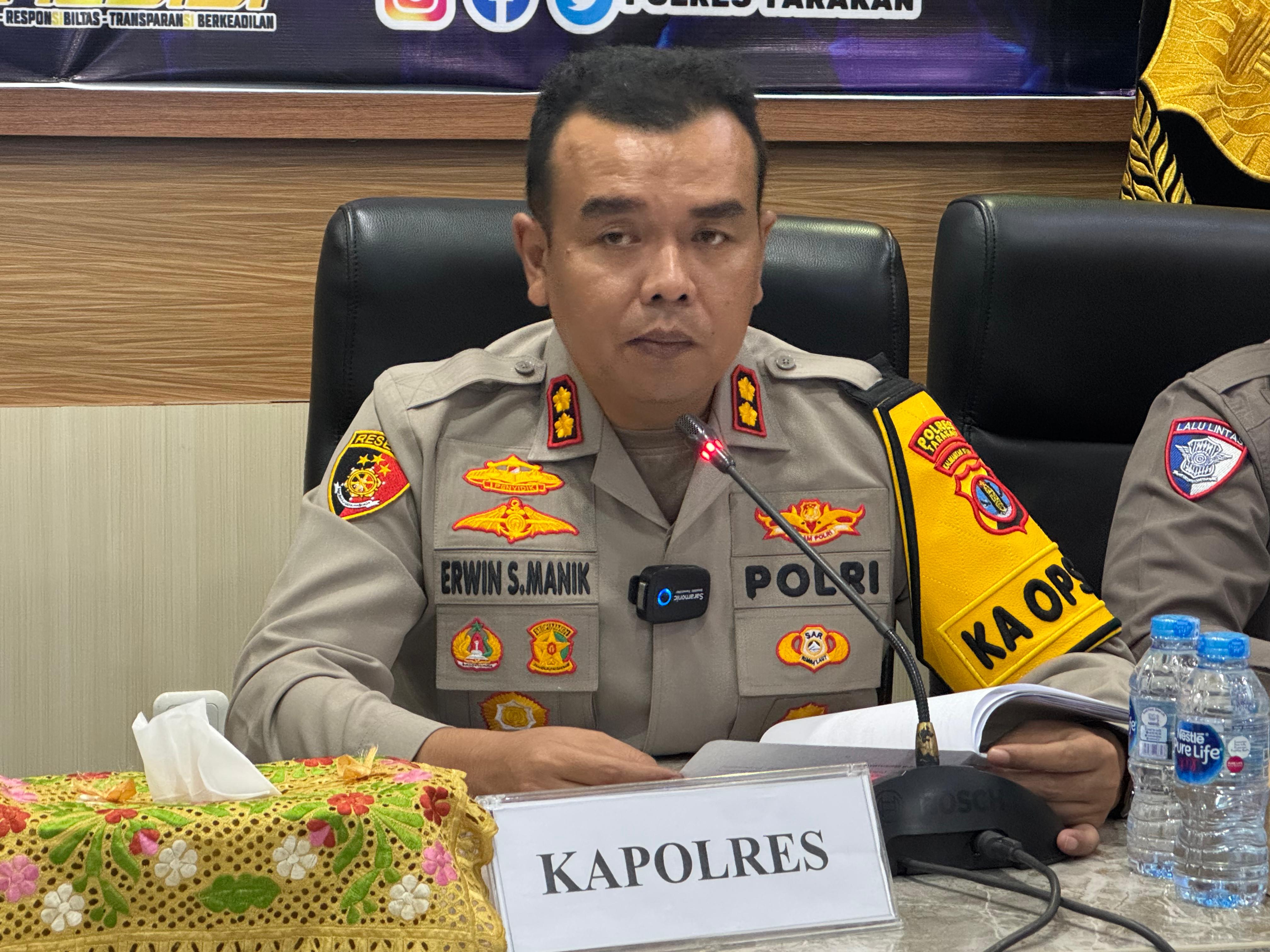 Kapolres Tarakan, AKBP Erwin Syaputra Manik. (HRK)