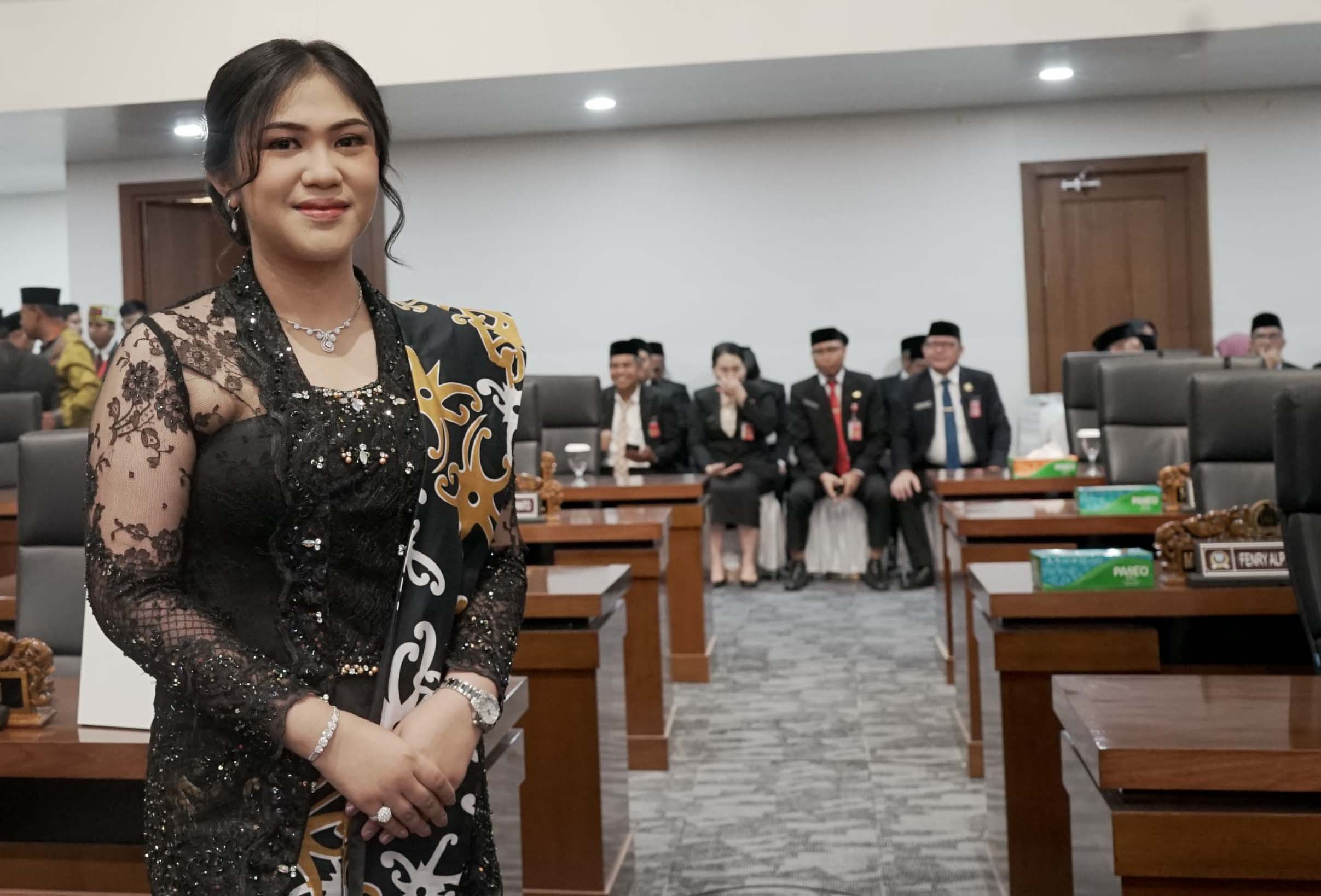 BERI MOTIVASI: Ketua Komisi IV DPRD Kaltara Tamara Moriska membagikan pesan motivasi kepada generasi penerus bangsa. (DPRD KALTARA UNTUK HRK)