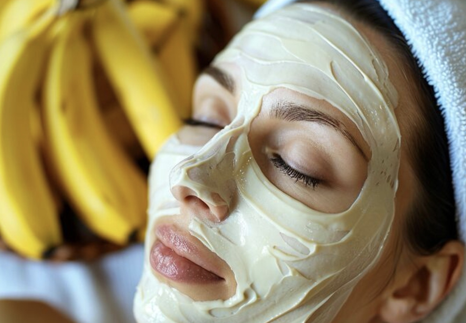 Ilustrasi masker kulit pisang. (Freepik)