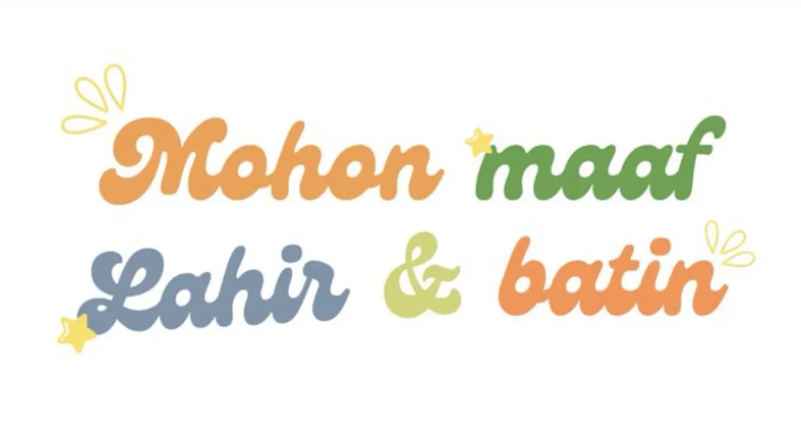 Ilustrasi, ucapan 'Mohon Maaf Lahir Batin'. (Pinterest: yulianitryn)