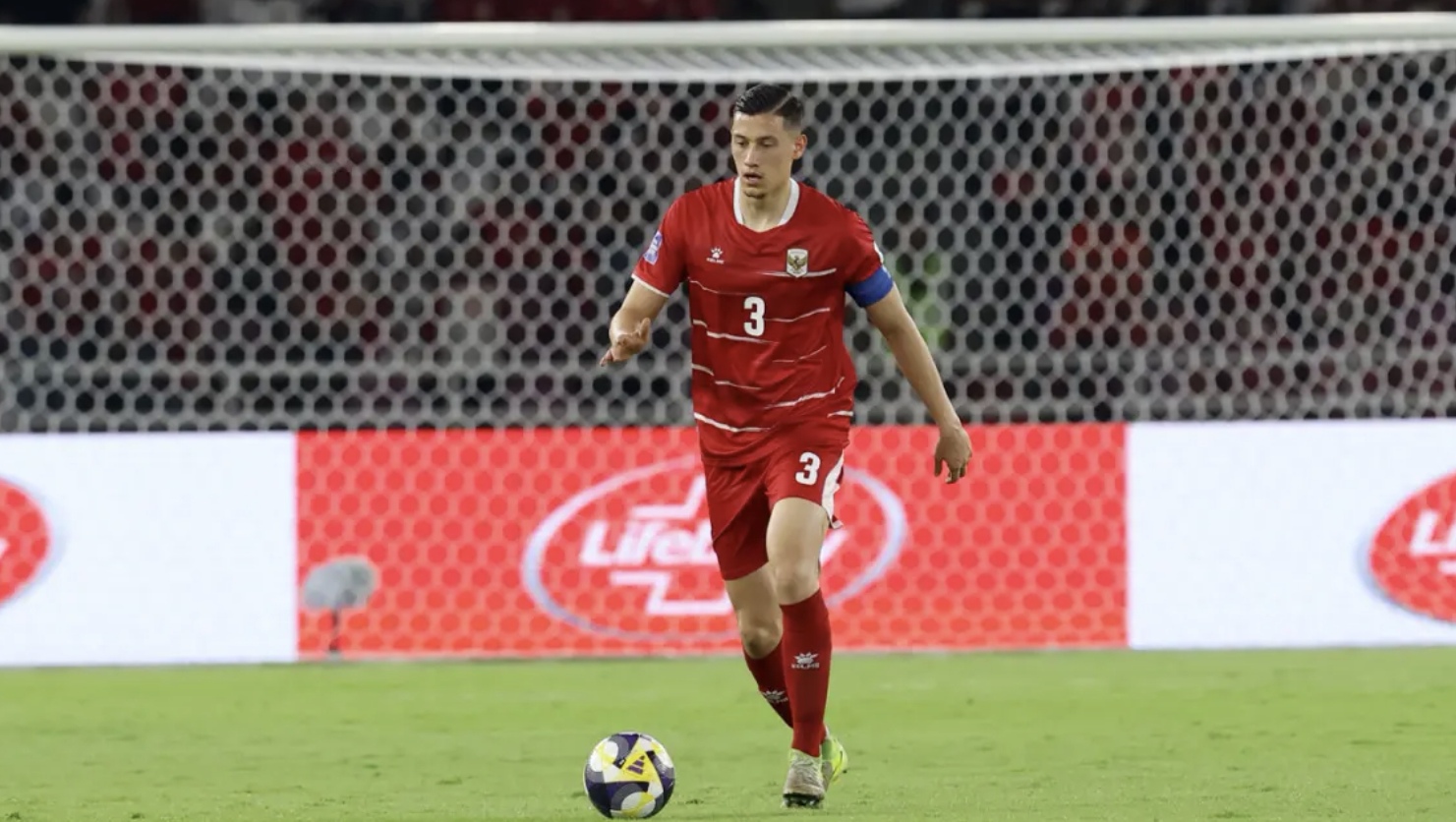 Pemain Timnas Indonesia Jay Idzes pada pertandingan melawan Saint Kitts &amp; Nevis dalam di FIFA Series 2026, Stadion Utama Gelora Bung Karno, Jumat (27/3/2026). (Dery Ridwansah/ JawaPos.com)  