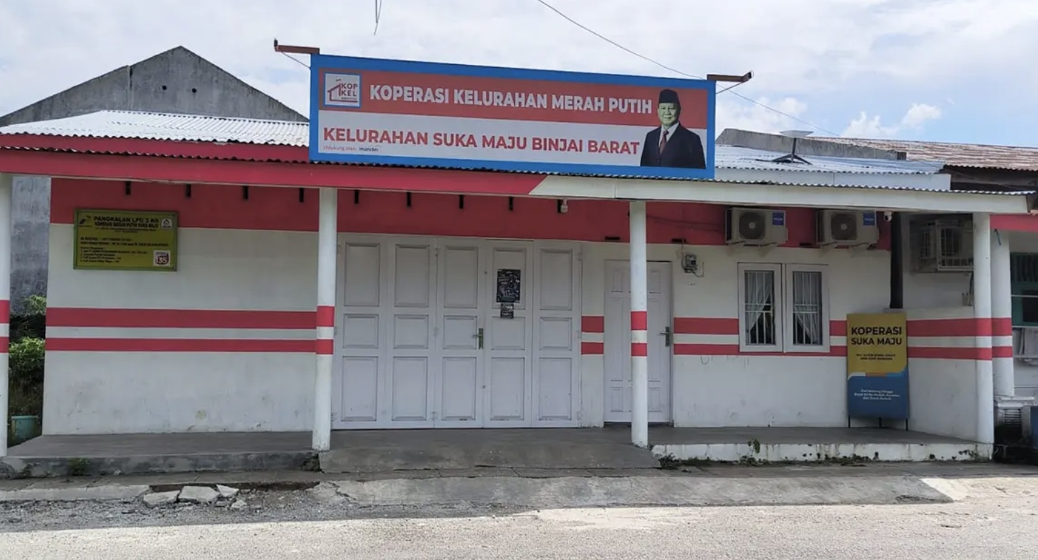 Koperasi Kelurahan Merah Putih Sukamaju di Jalan Sukun, Lingkungan VI, Kecamatan Binjai Barat, Kota Binjai, Sumatera Utara/(Teddy Akbari/Sumut Pos).
