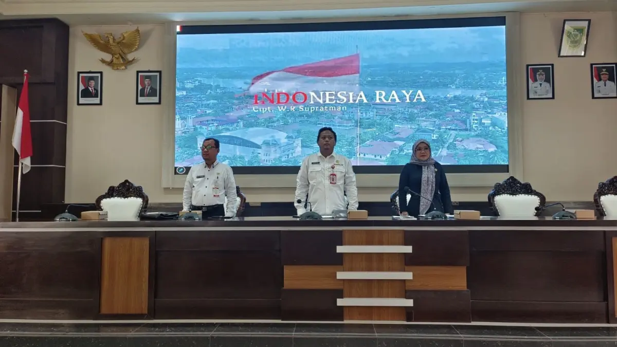 KETERBUKAAN PUBLIK: Sekkab Berau Muhammad Said saat menghadiri Sosialisasi Monev keterbukaan informasi publik pada Badan Publik Se-Provinsi Kalimantan Timur tahun 2026, Rabu (22/4).