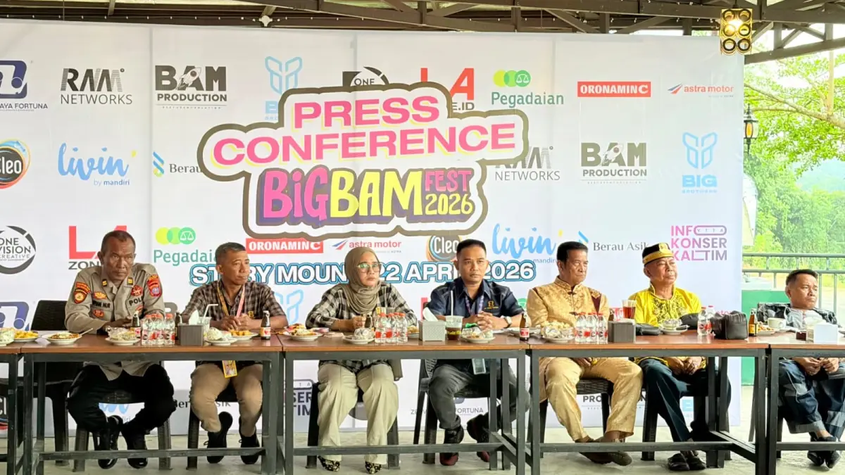 KONFERENSI PERS: Persiapan Big Bam Festival 2026 semakin matang, dengan menghadirkan bintang utama Vierratale dan Juan Reza.&nbsp; (IZZA/BP)