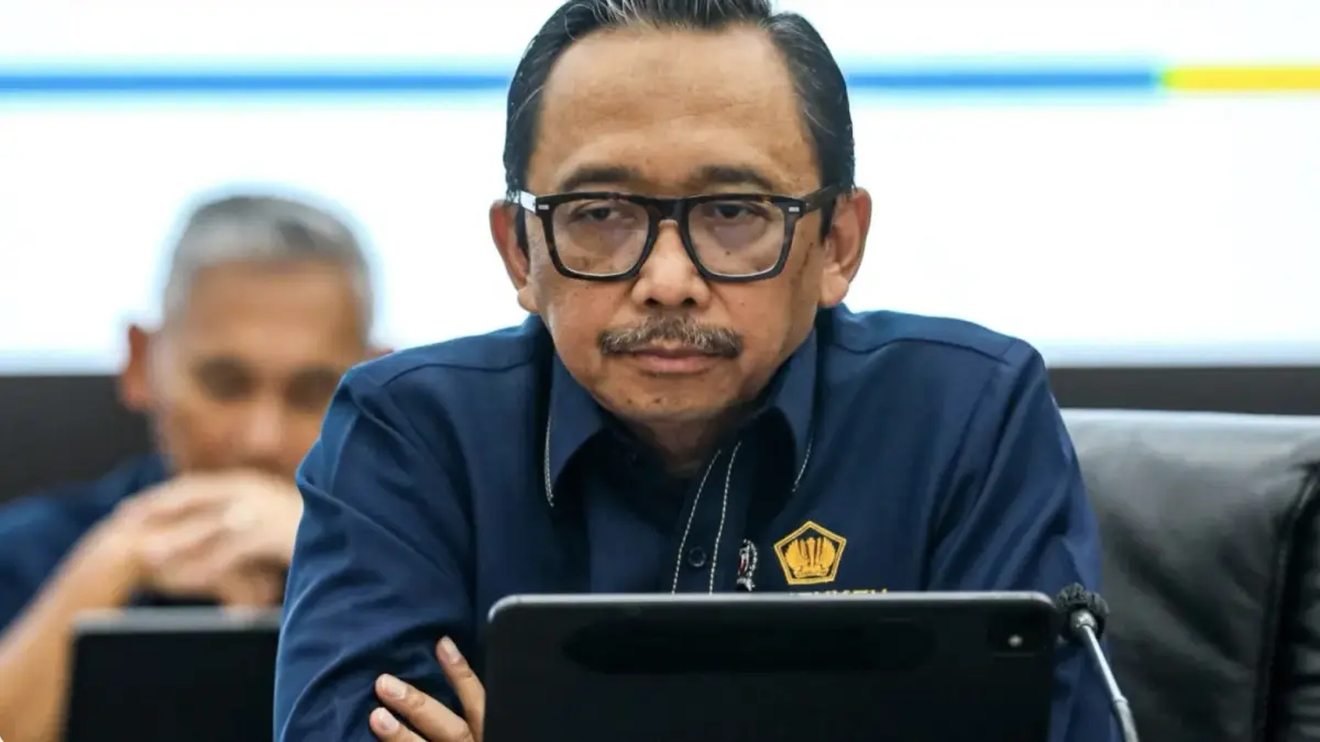 Wakil Menteri Keuangan Juda Agung saat konferensi pers APBN KiTa di Jakarta, Rabu (11/3/2026). (Salman Toyibi/Jawa Pos)
